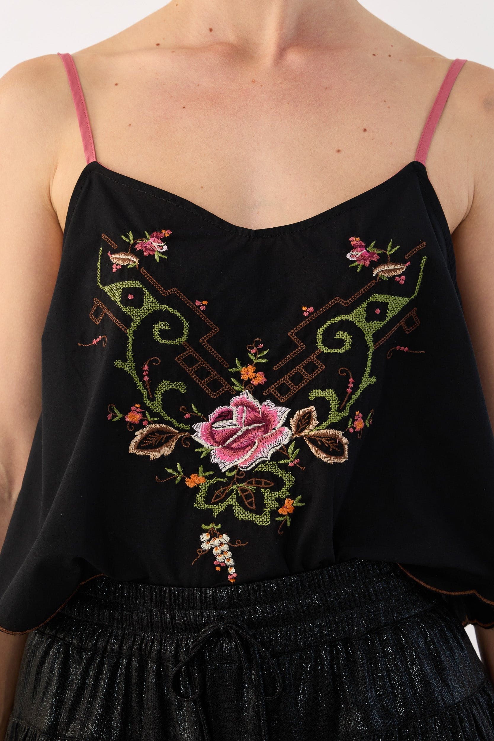 Esther Embroidered Cotton Cami