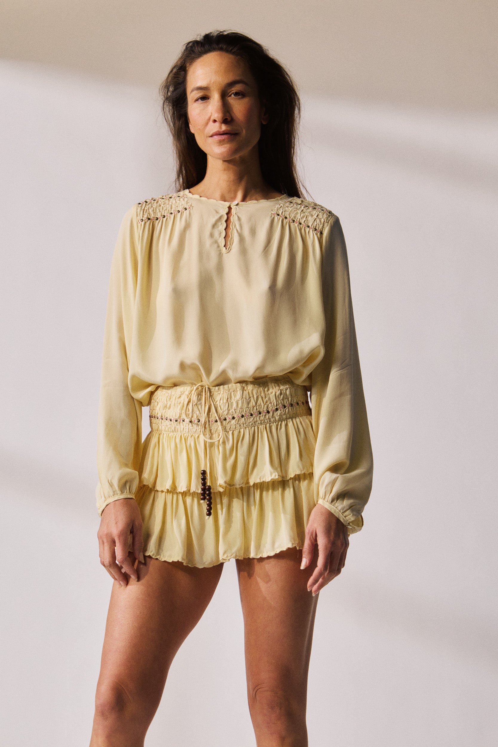 Gemini Crepe De Chine Frill Short
