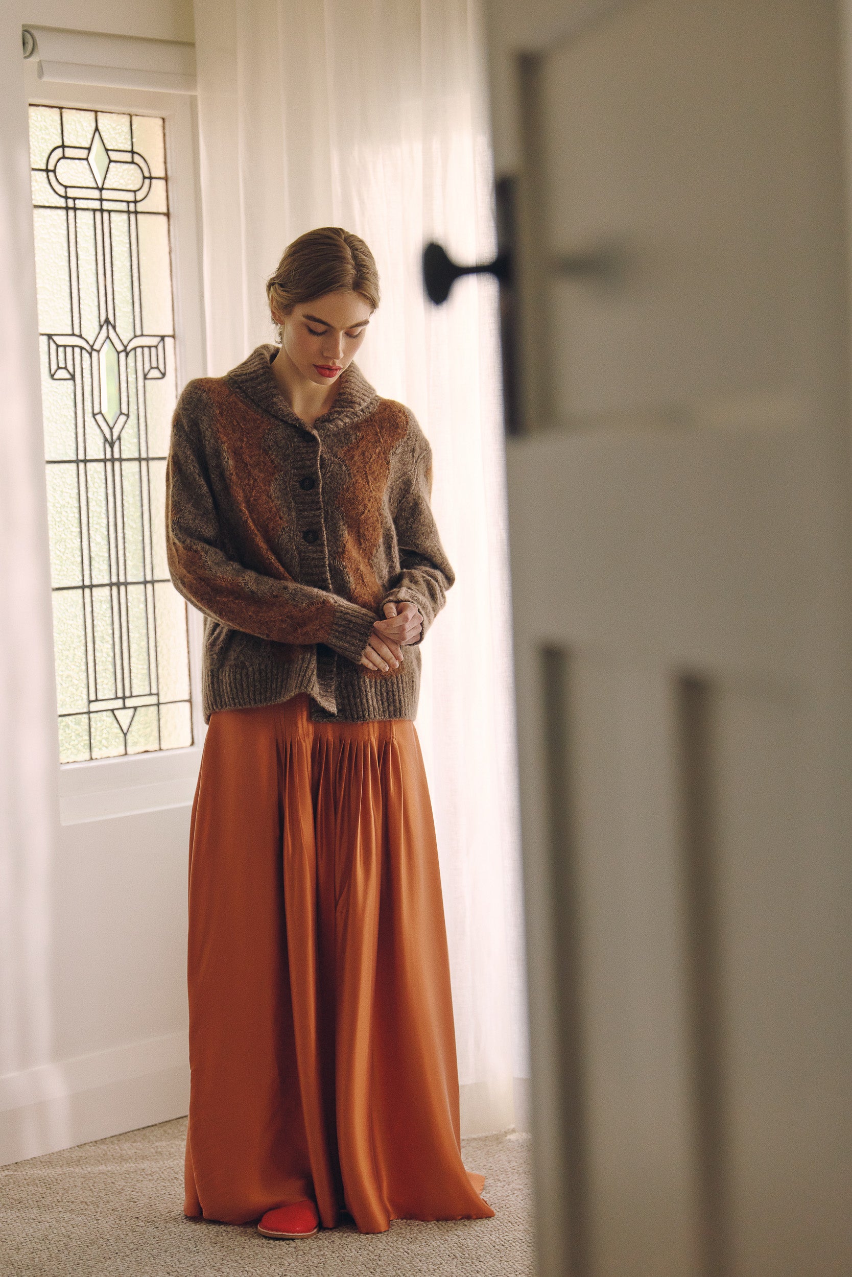Bernard Cashmere-Silk Shawl Collar Cardigan