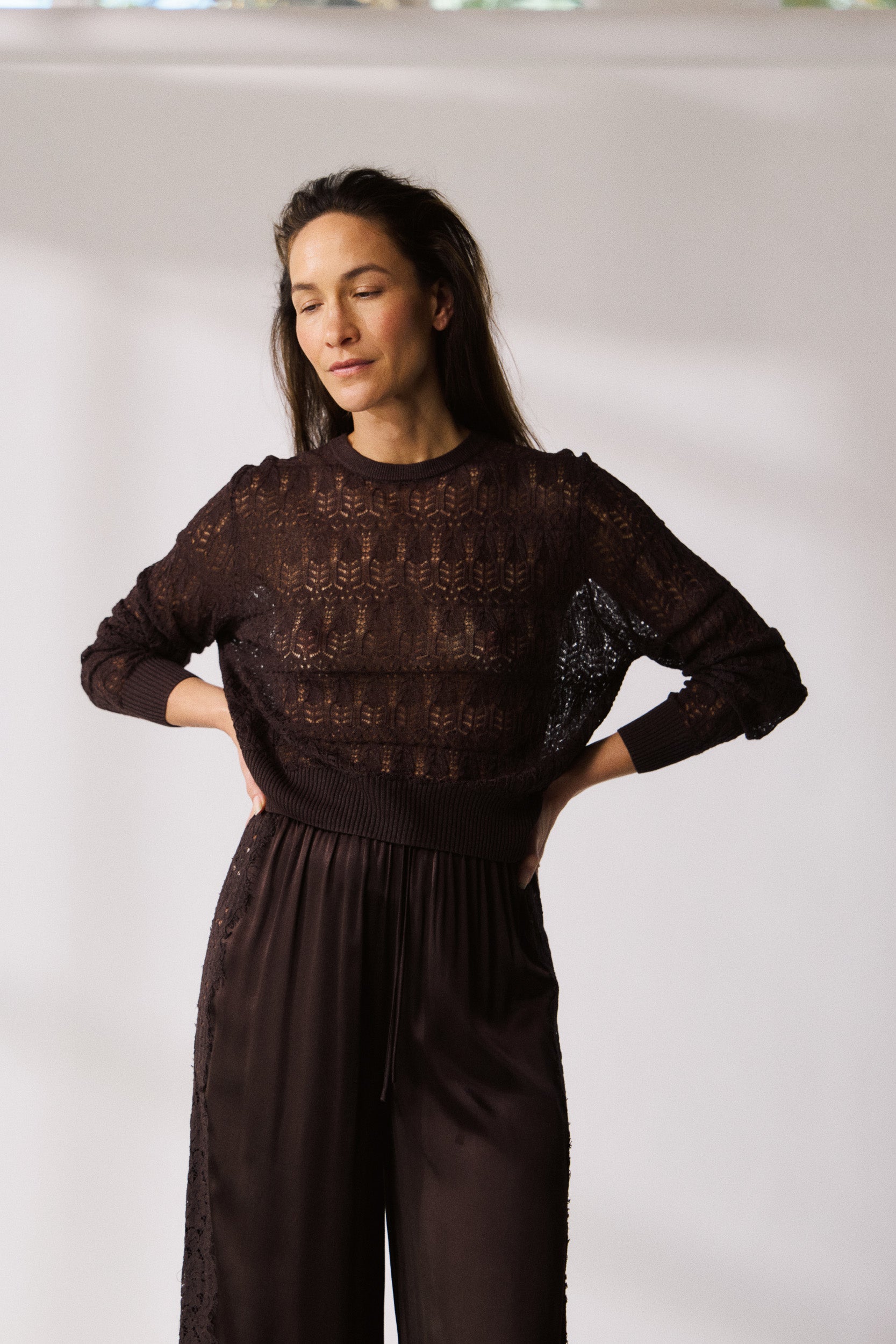 Bailey Pointelle Knit Sweater
