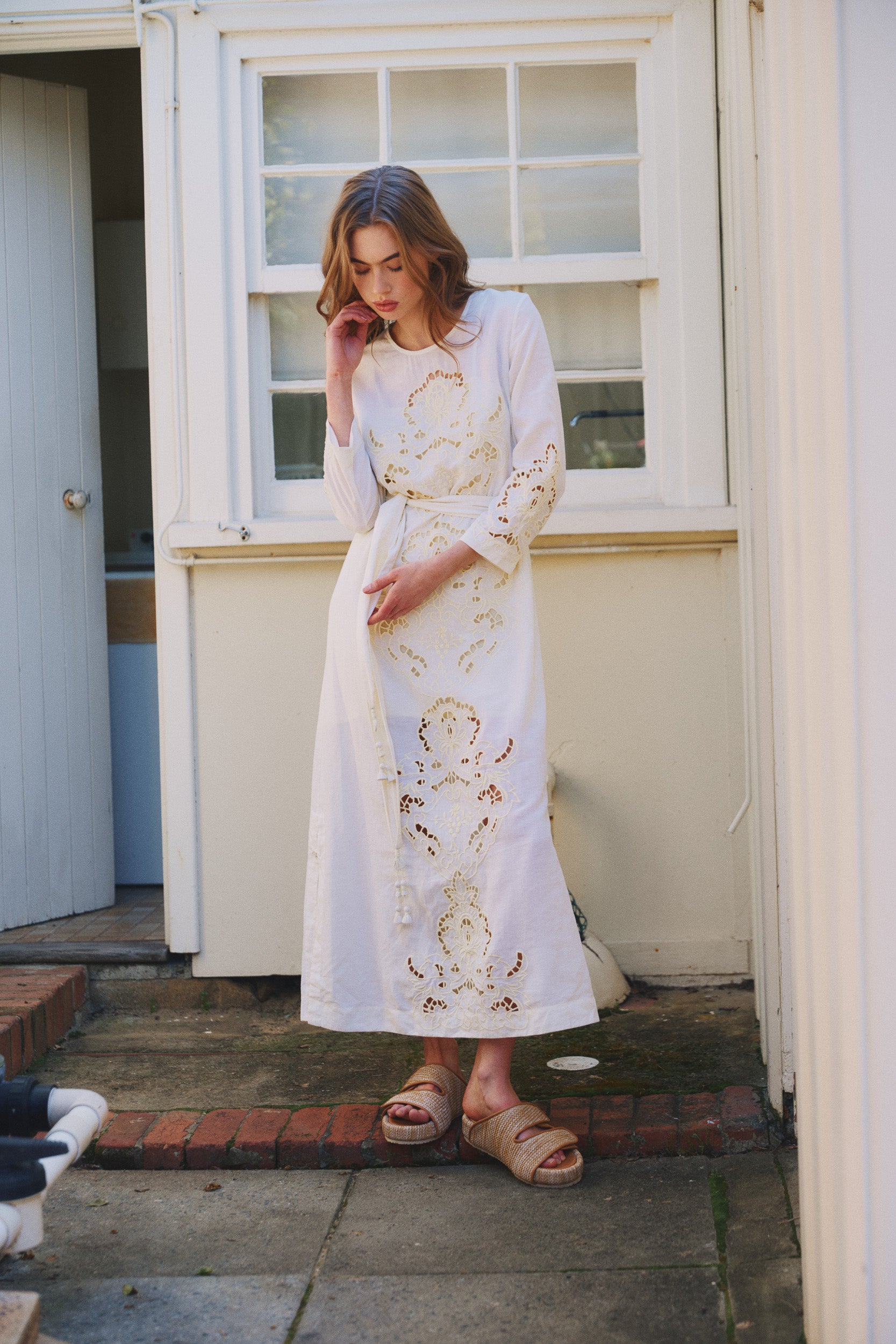 Pascal Embroidered Cutout Tunic Dress