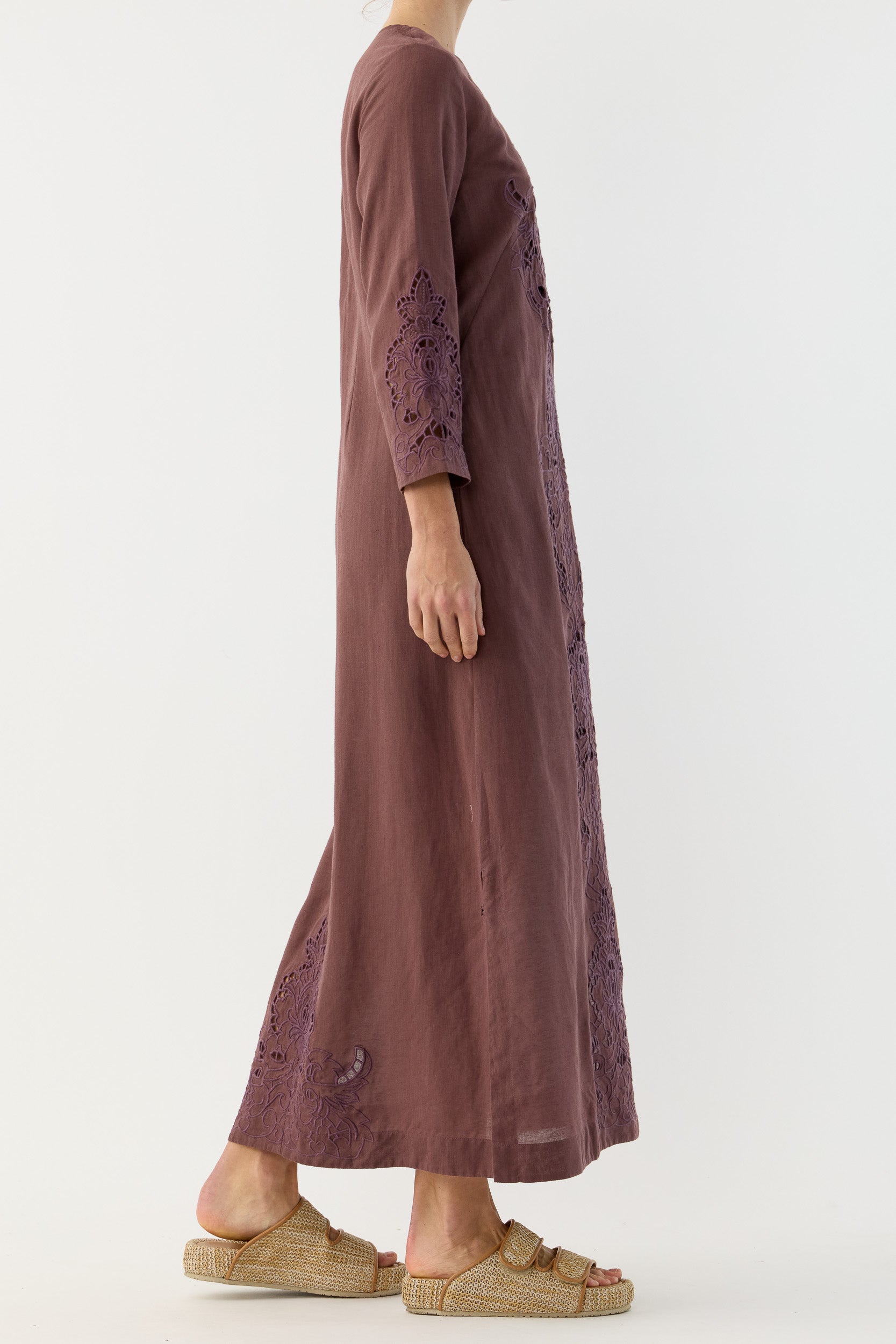 Pascal Embroidered Cutout Tunic Dress