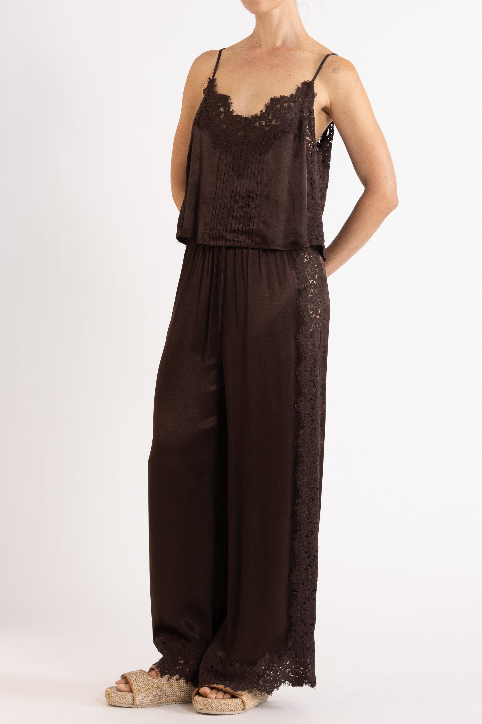 Lenny Satin Lace Cami