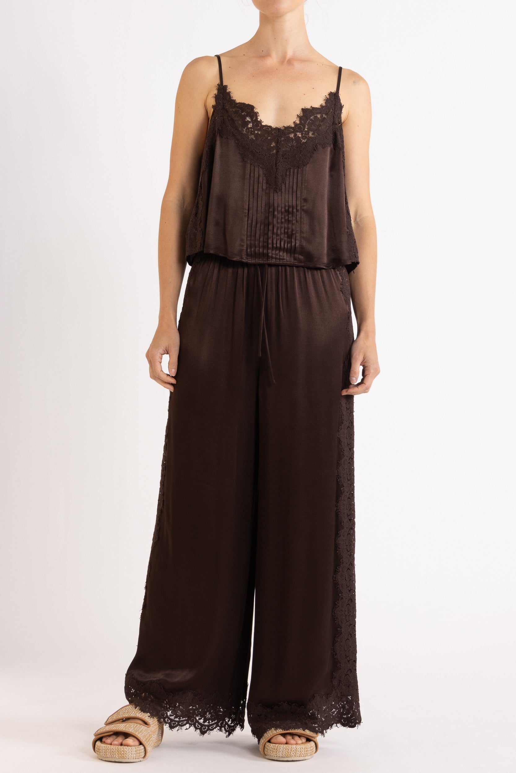 Lenny Satin Lace Cami