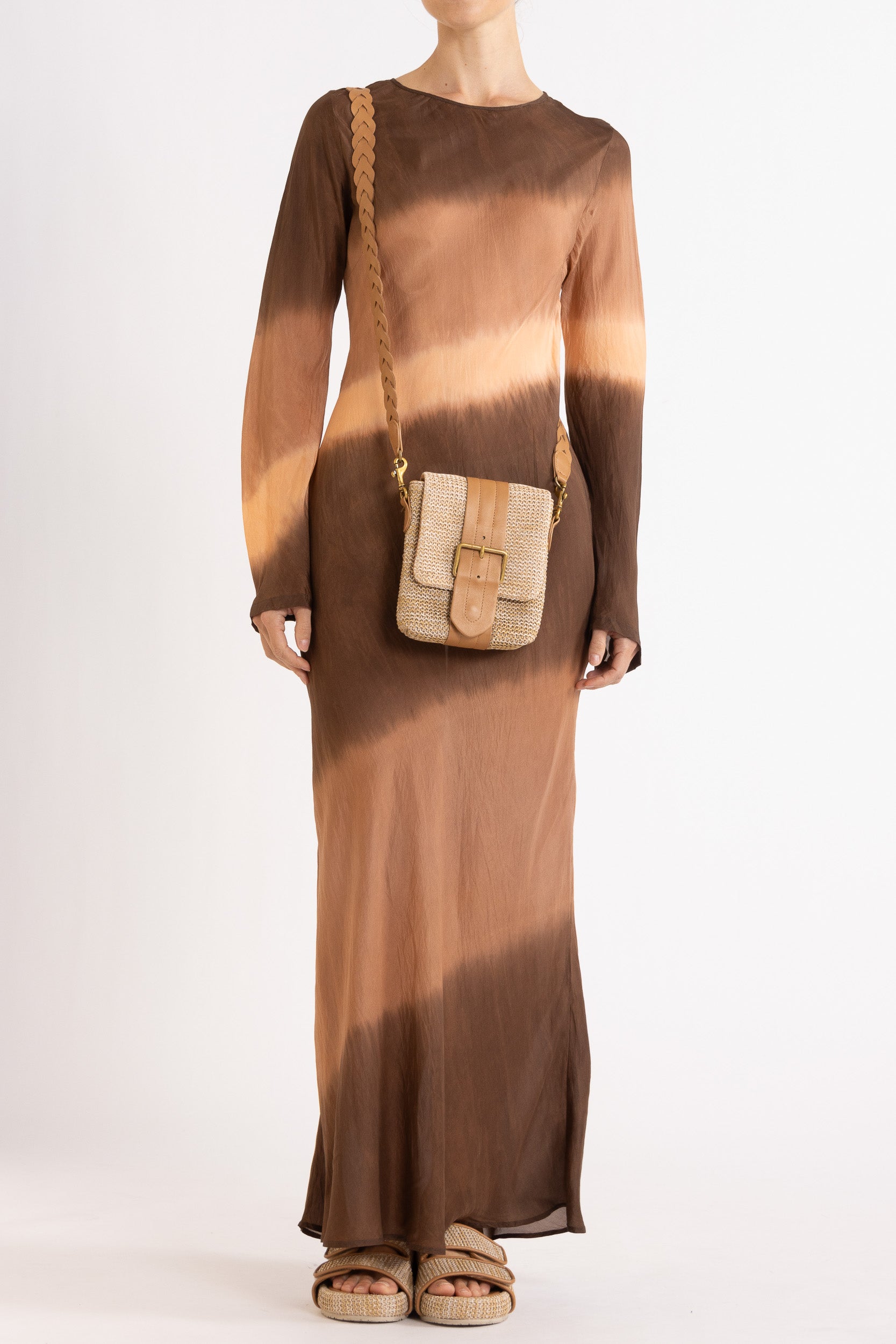 Camie Raffia & Leather Mini Bag