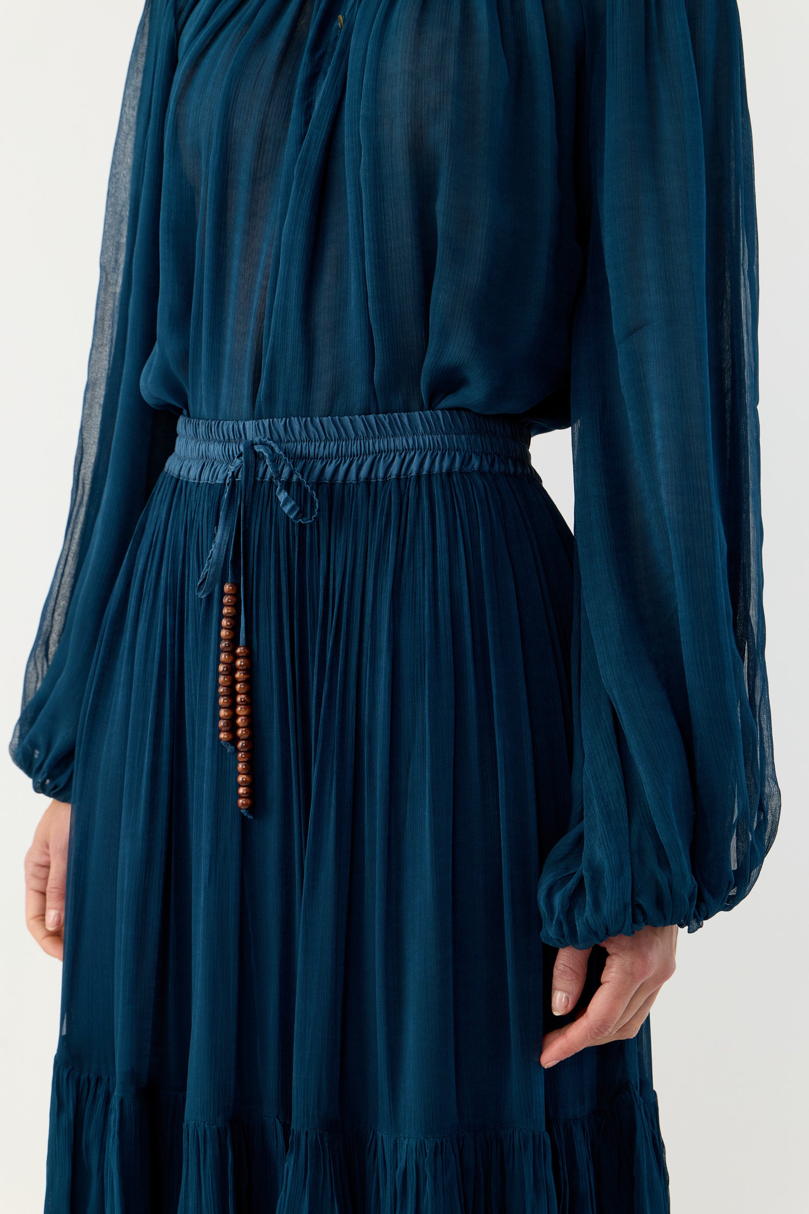 Lucinda Crinkle Chiffon Tiered Skirt