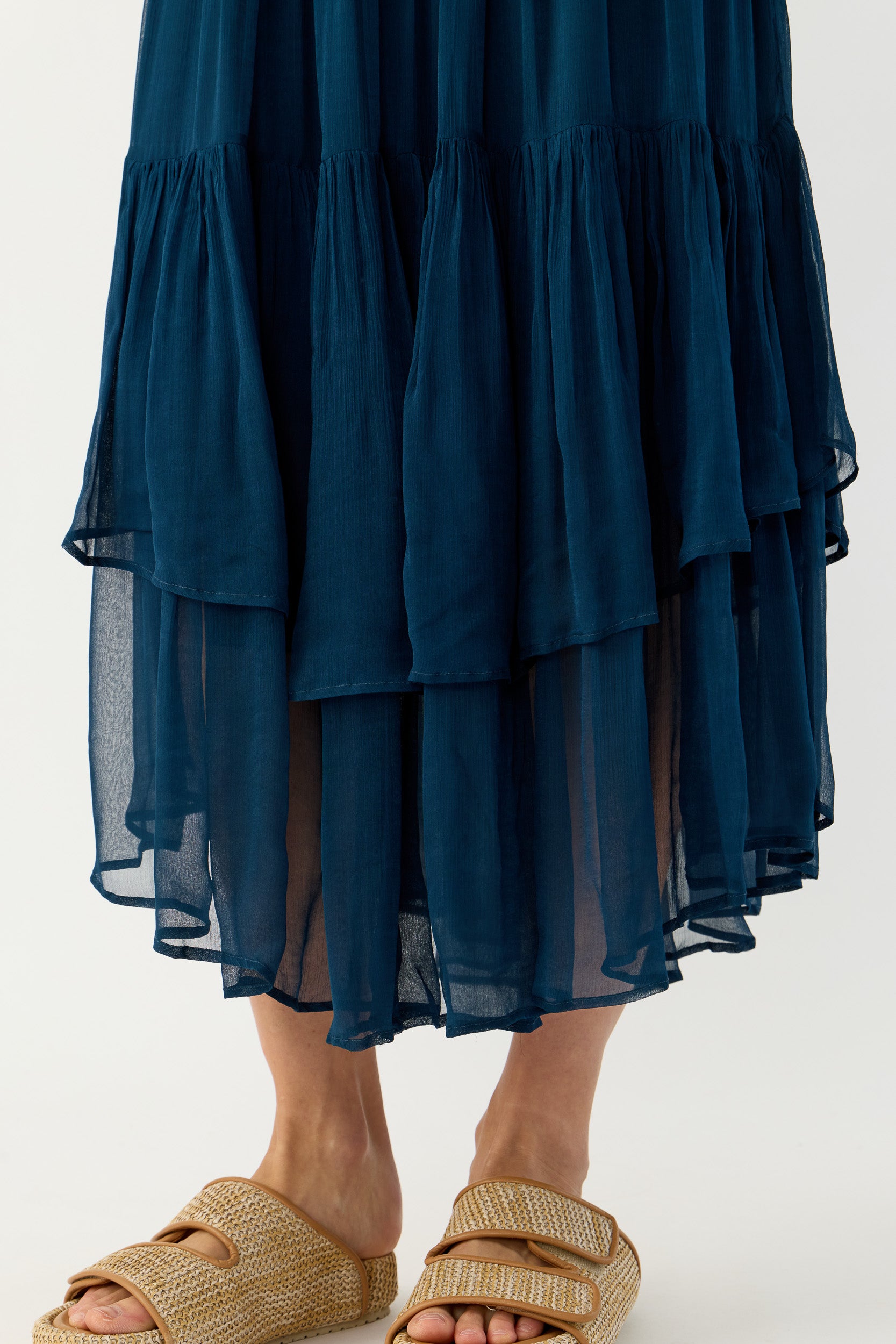 Lucinda Crinkle Chiffon Tiered Skirt