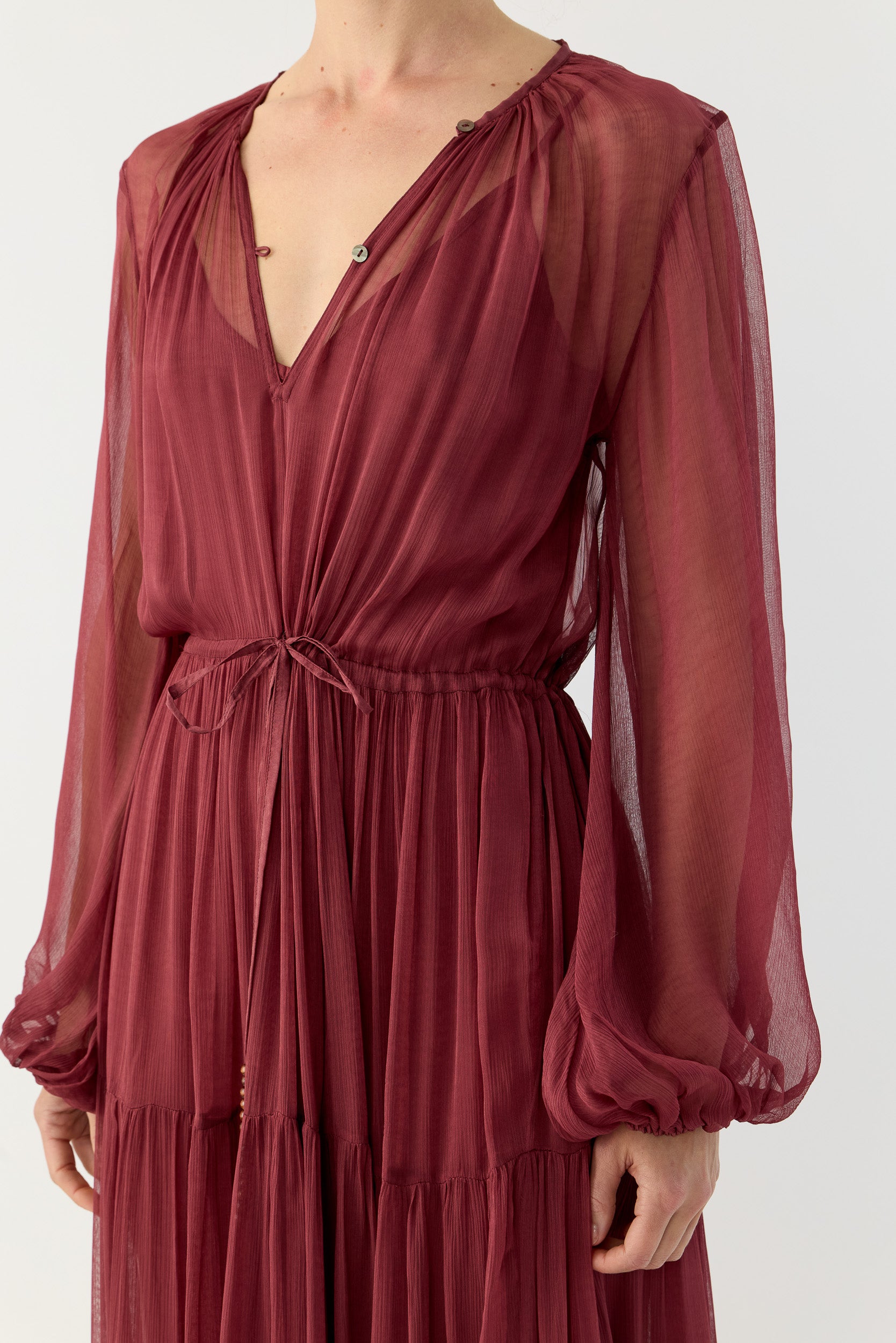 Lucinda Crinkle Chiffon Maxi Dress