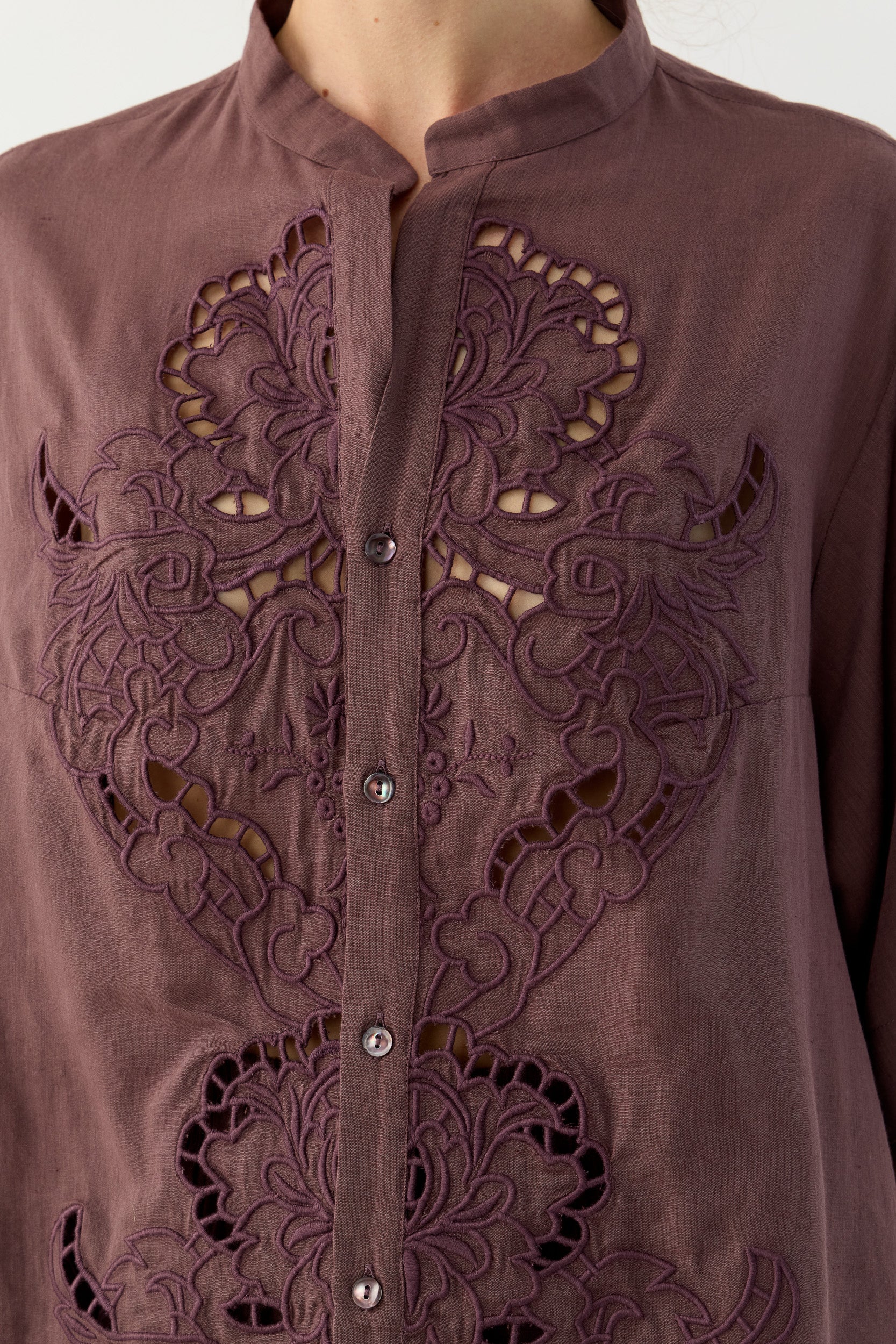 Pascal Embroidered Cutout Shirt