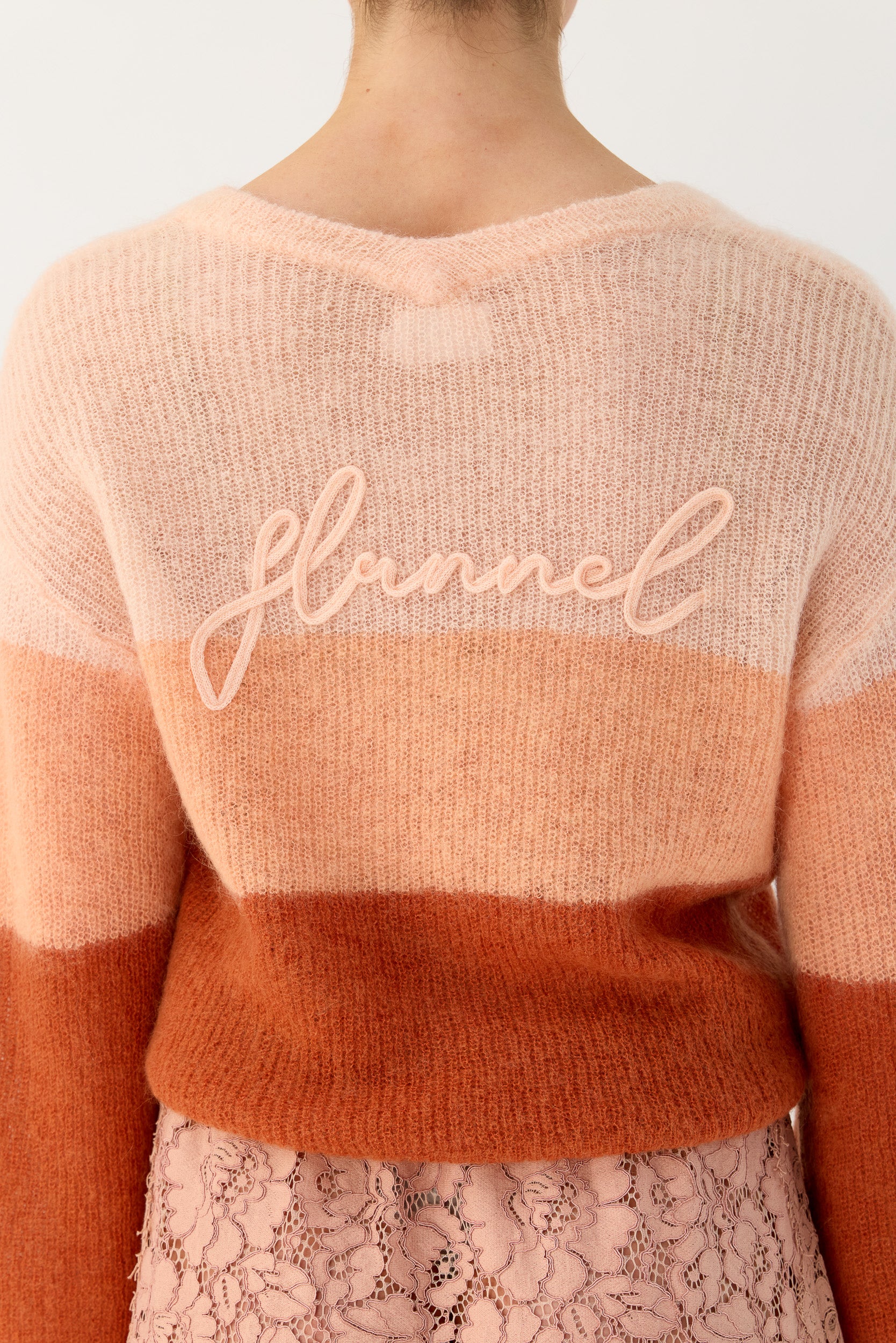 Inez Mohair-Wool Logo Knit Sweater