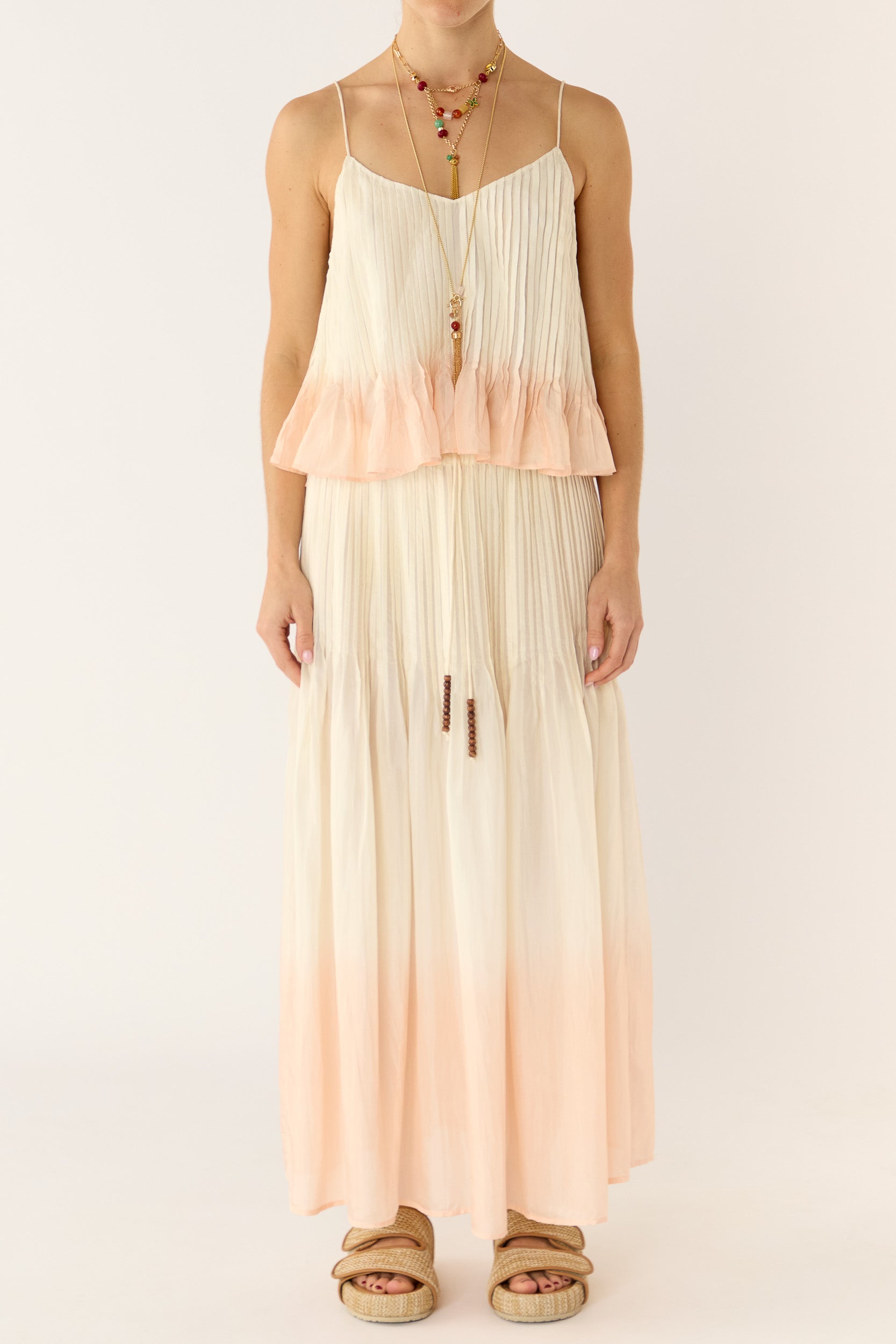 Ottavia Silk Dip-Dye Skirt