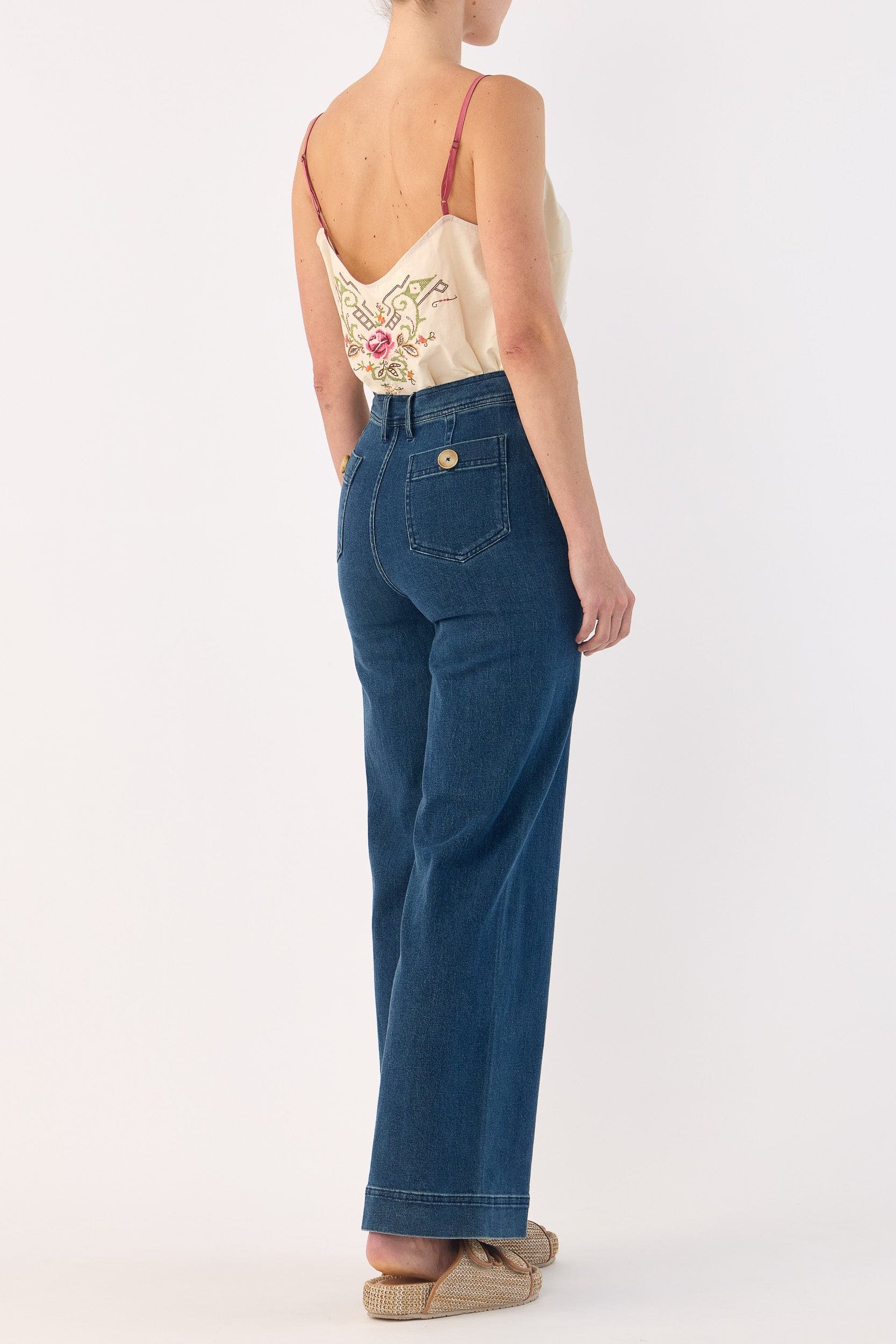 Esther Embroidered Cotton Cami