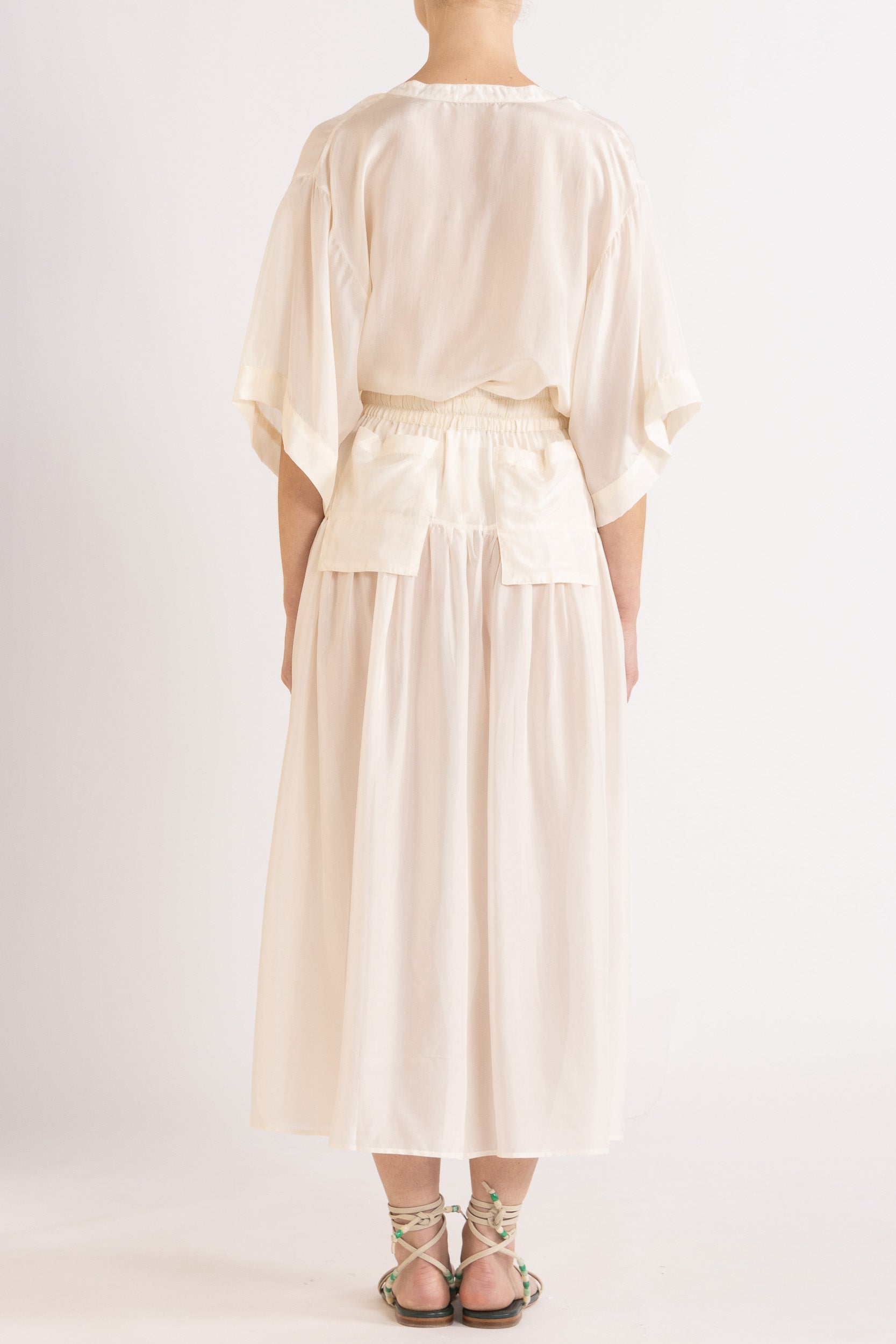 Amal Silk Habotai Skirt