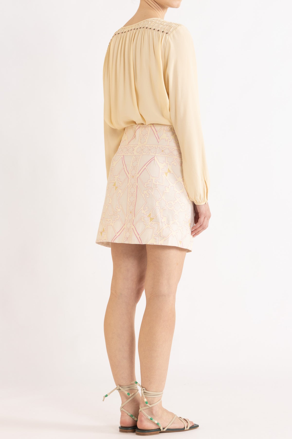 Jericho Embroidered Mini Wrap Skirt