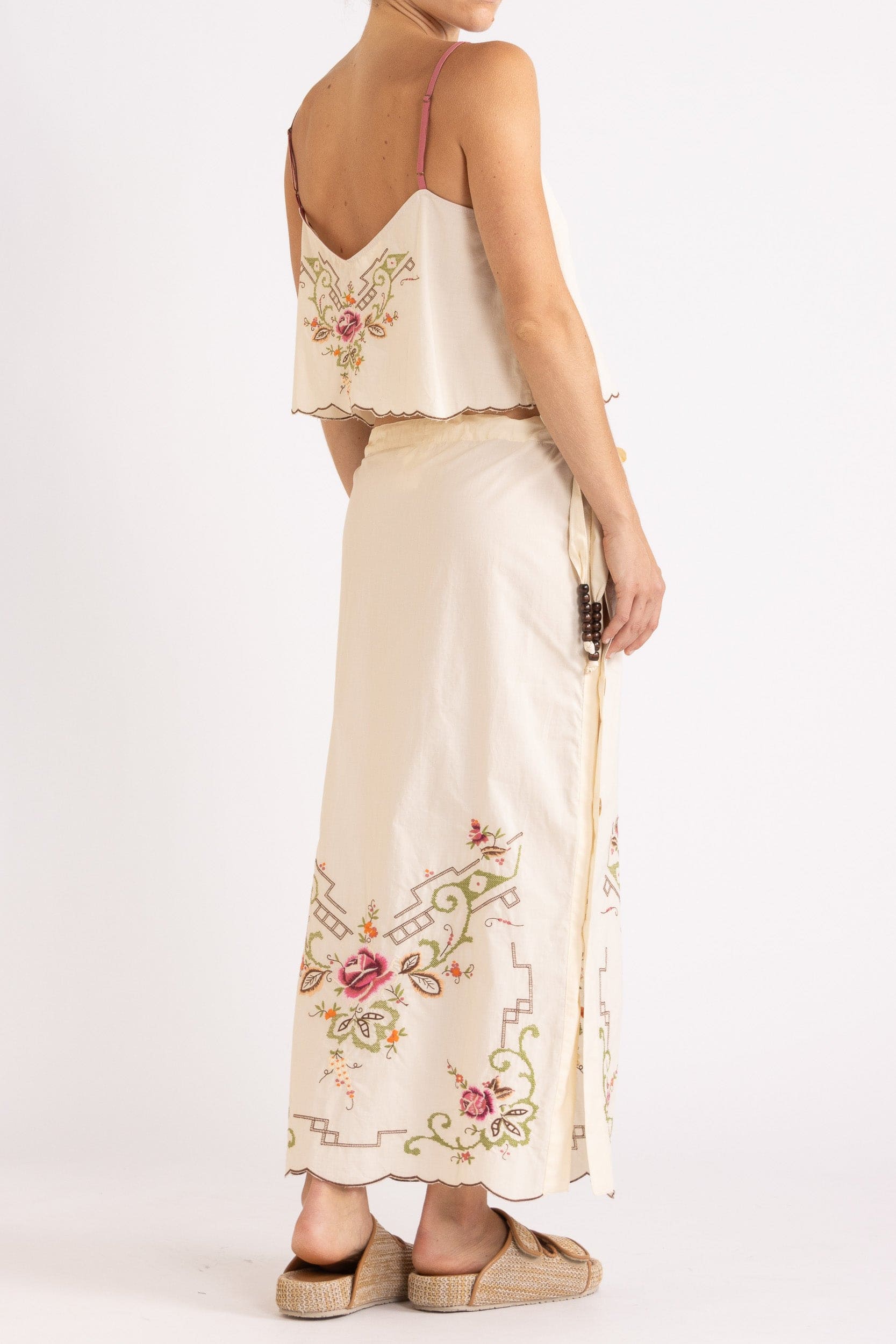 Esther Embroidered Cotton Skirt