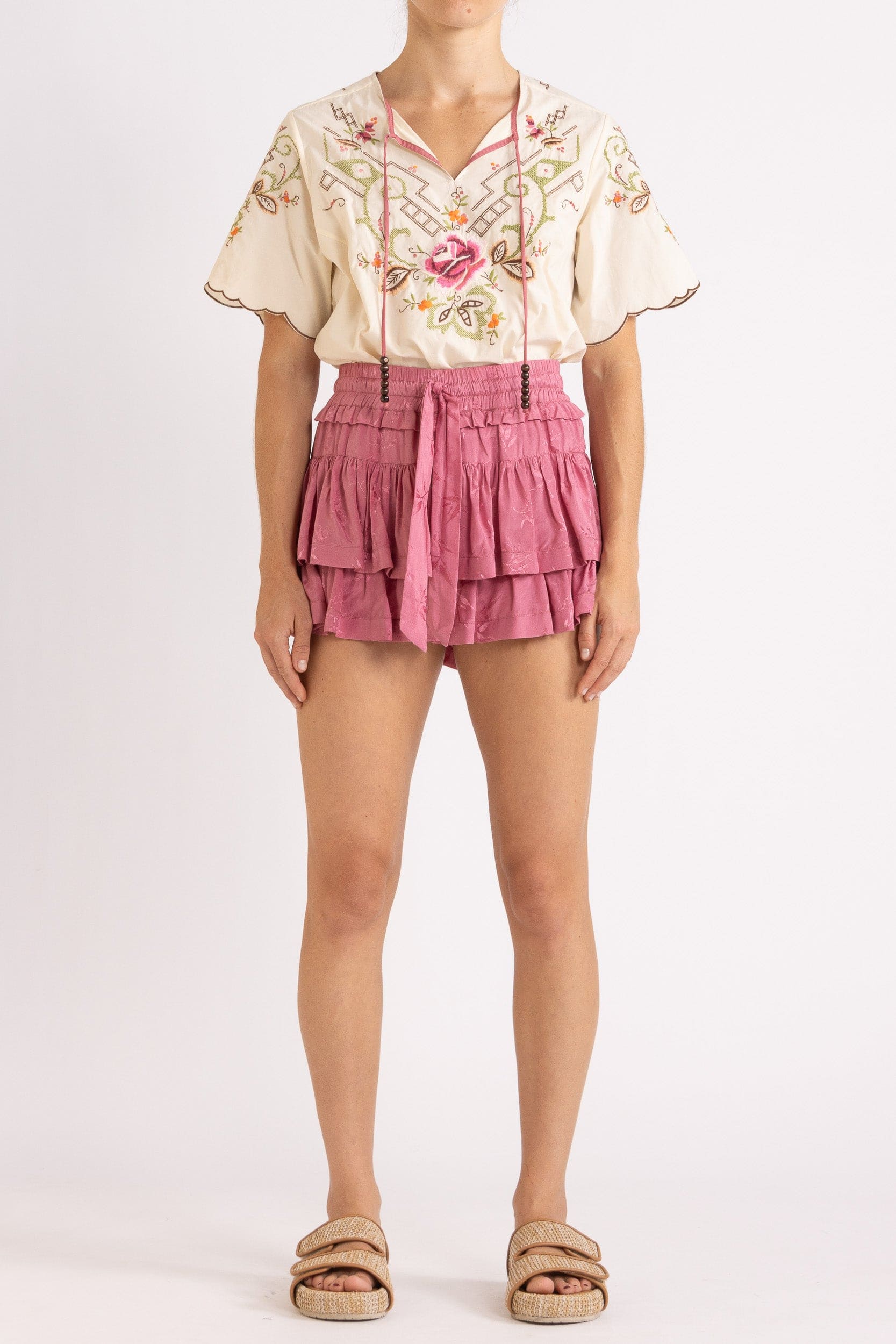 Rue Bamboo Jacquard Frill Short