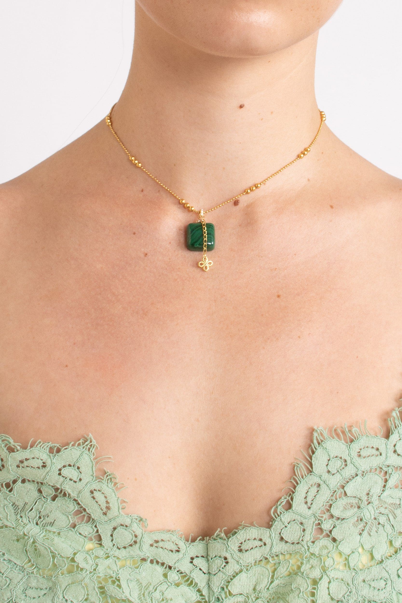 Gabbi Kelly Malachite Pendant Necklace