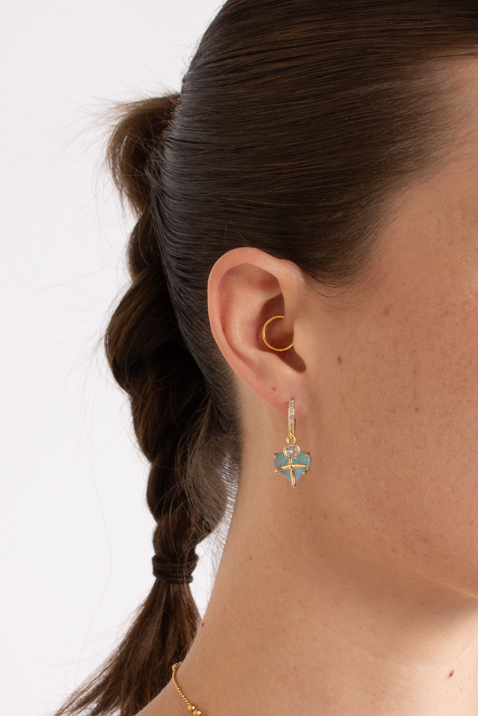 Gabbi Kelly Aqua Heart Double Huggies