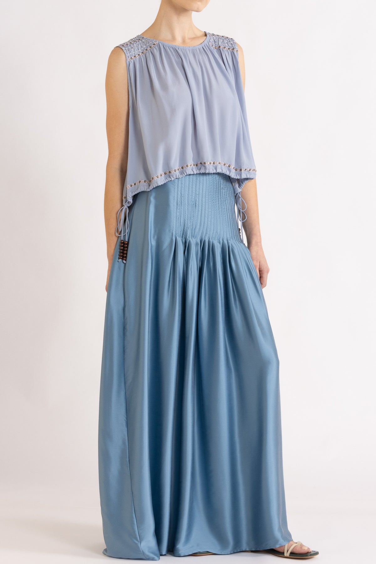 Gemini Crepe De Chine Sleeveless Top