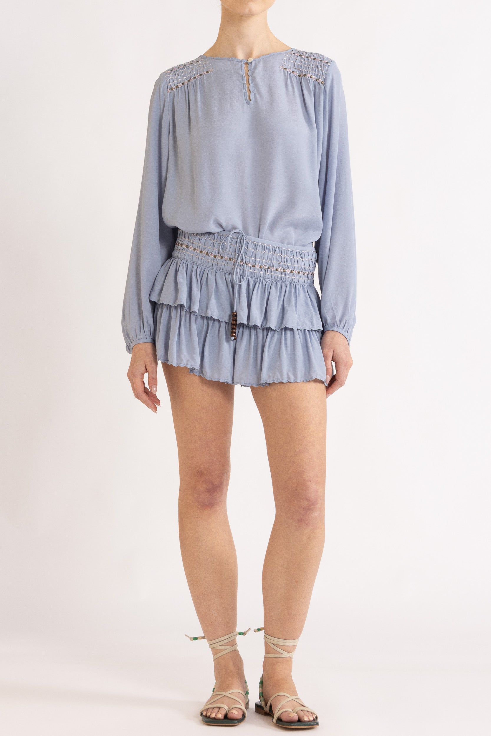 Gemini Crepe De Chine Frill Short