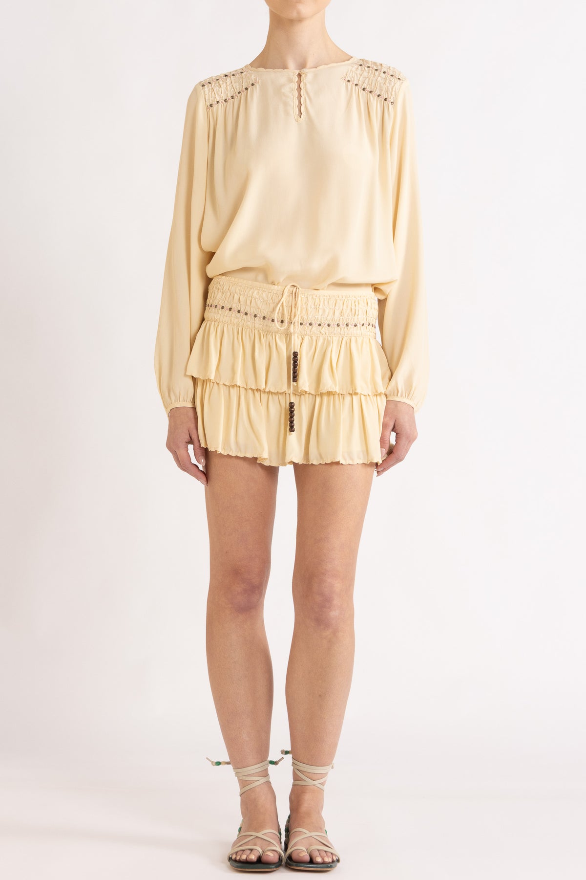 Gemini Crepe De Chine Frill Short