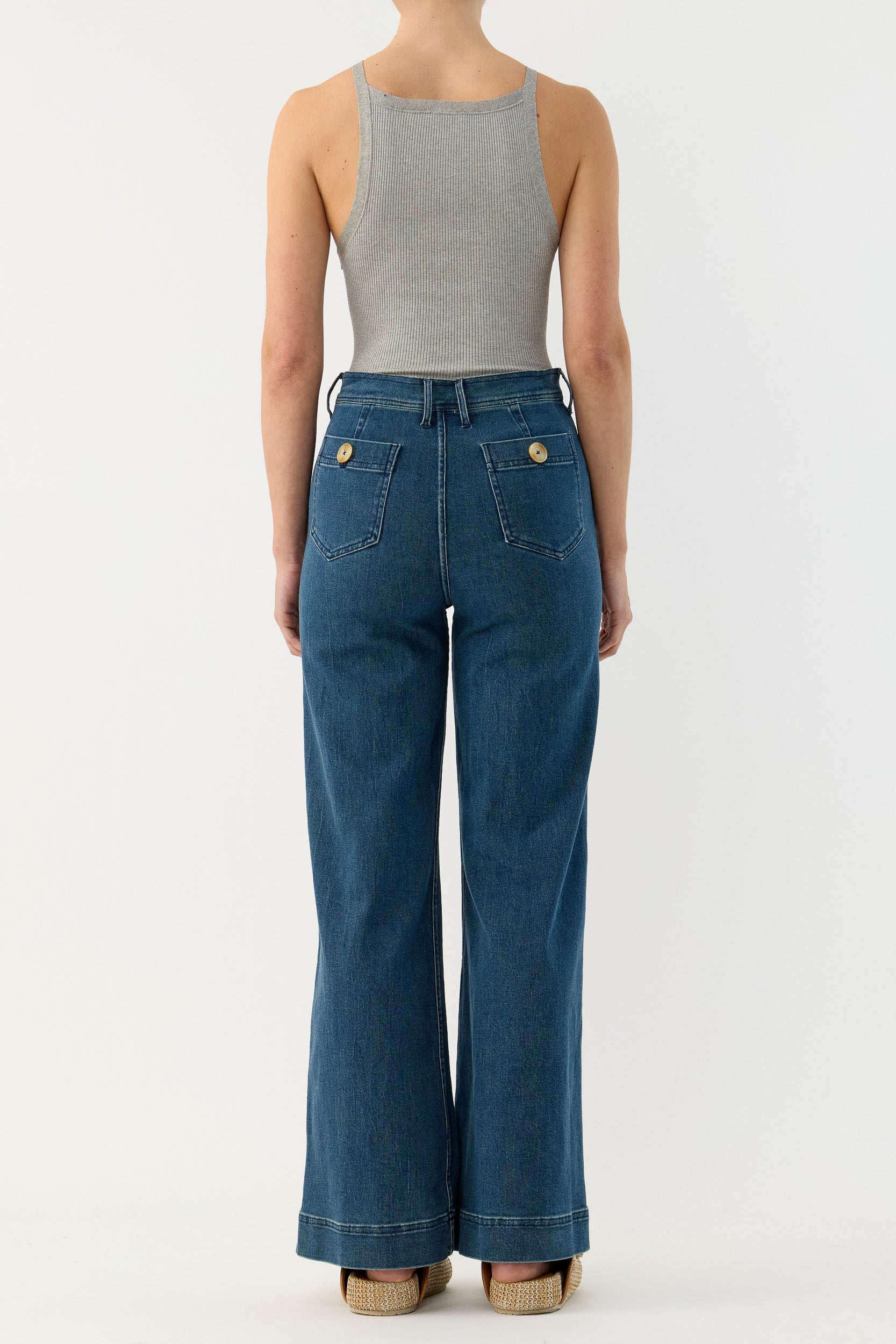 Clover Ribbed Silk-Cotton Tank