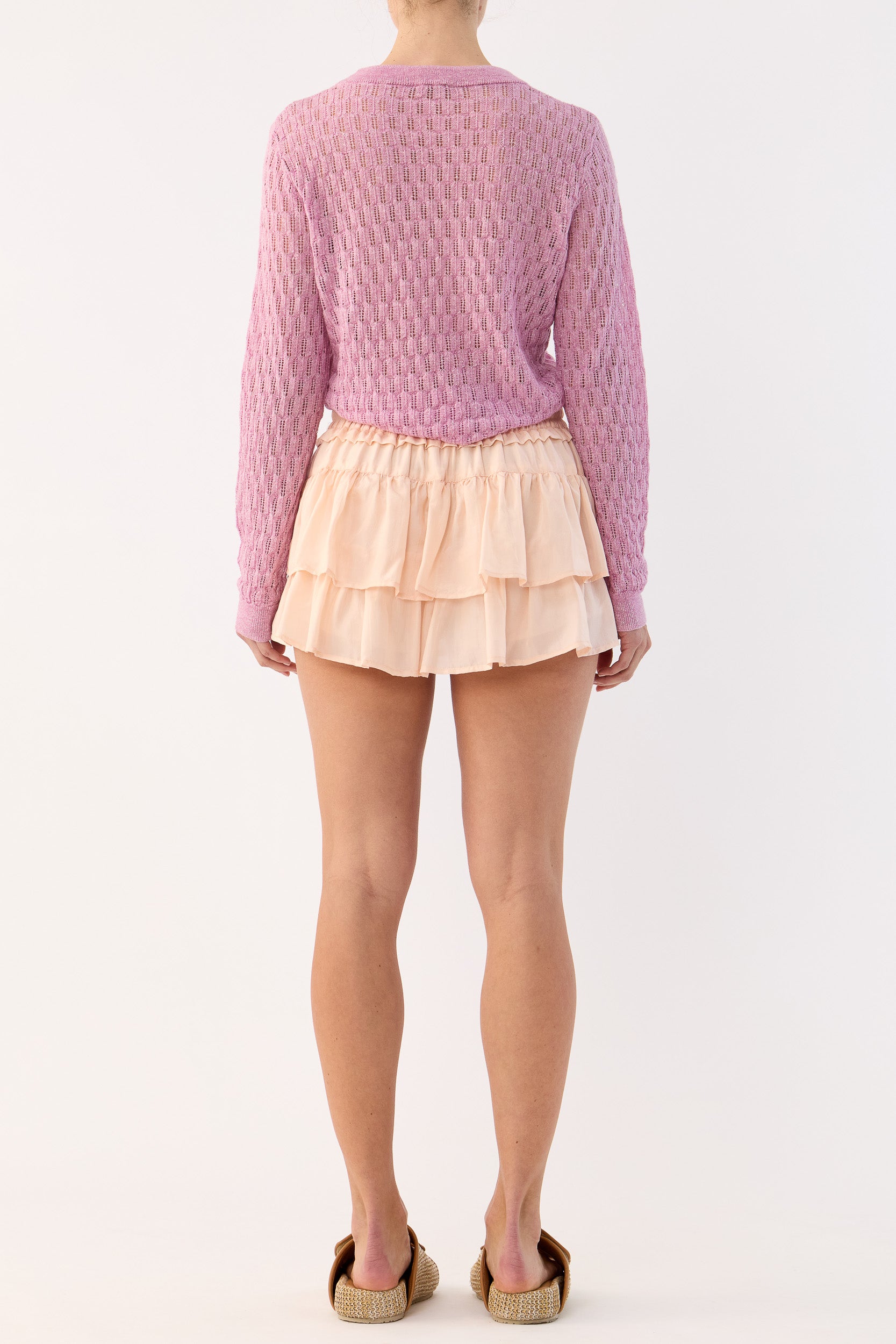 Miley Pointelle Merino Wool & Linen Sweater