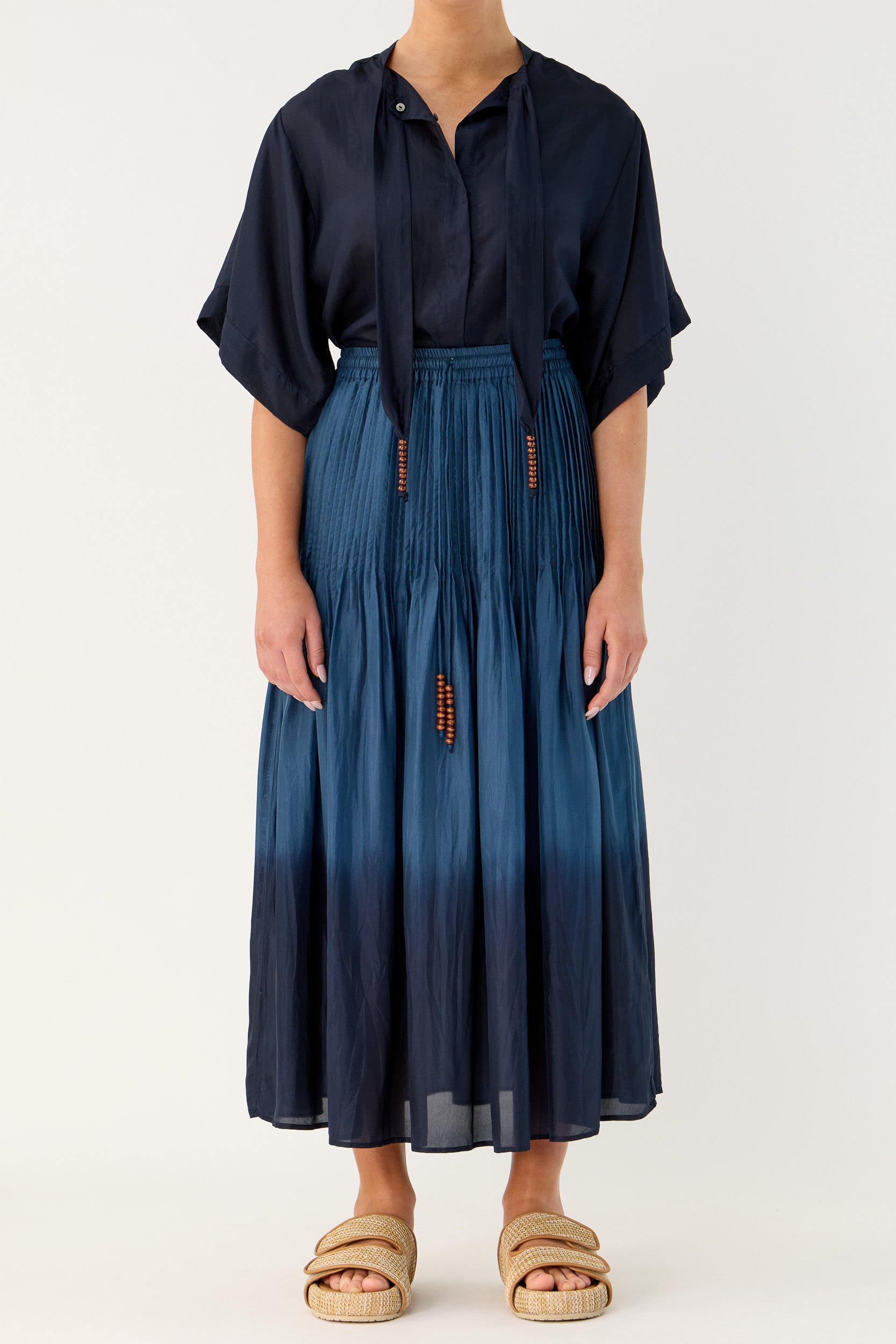 Ottavia Silk Dip-Dye Skirt