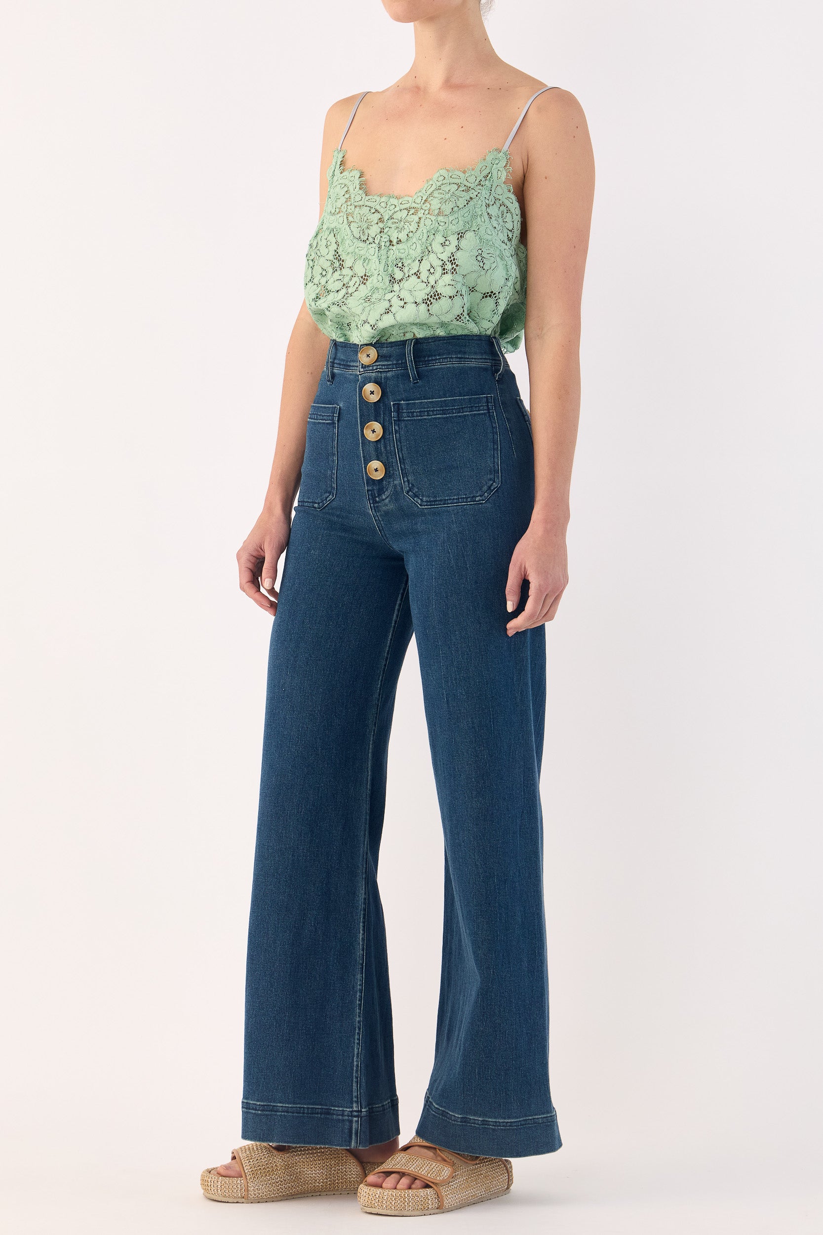 Tilly V Neck Lace Cami