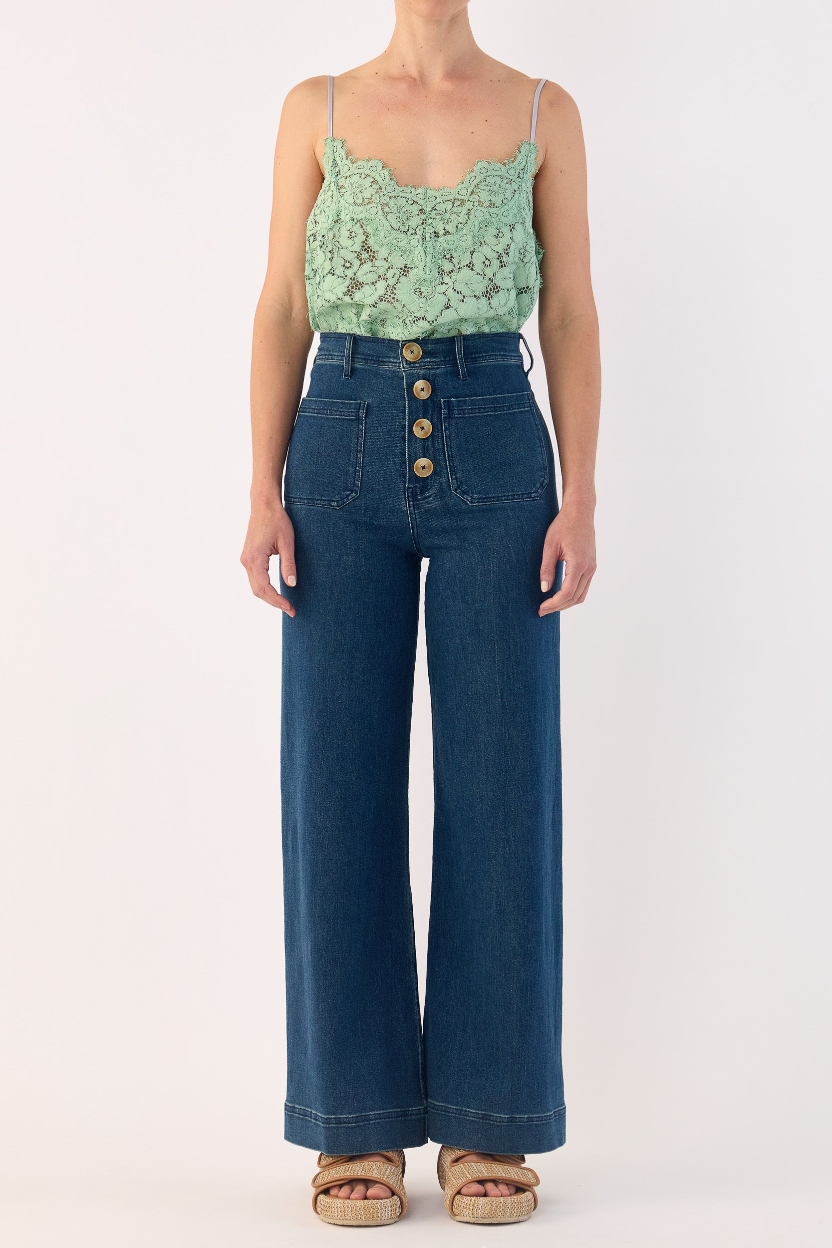 Tilly V Neck Lace Cami