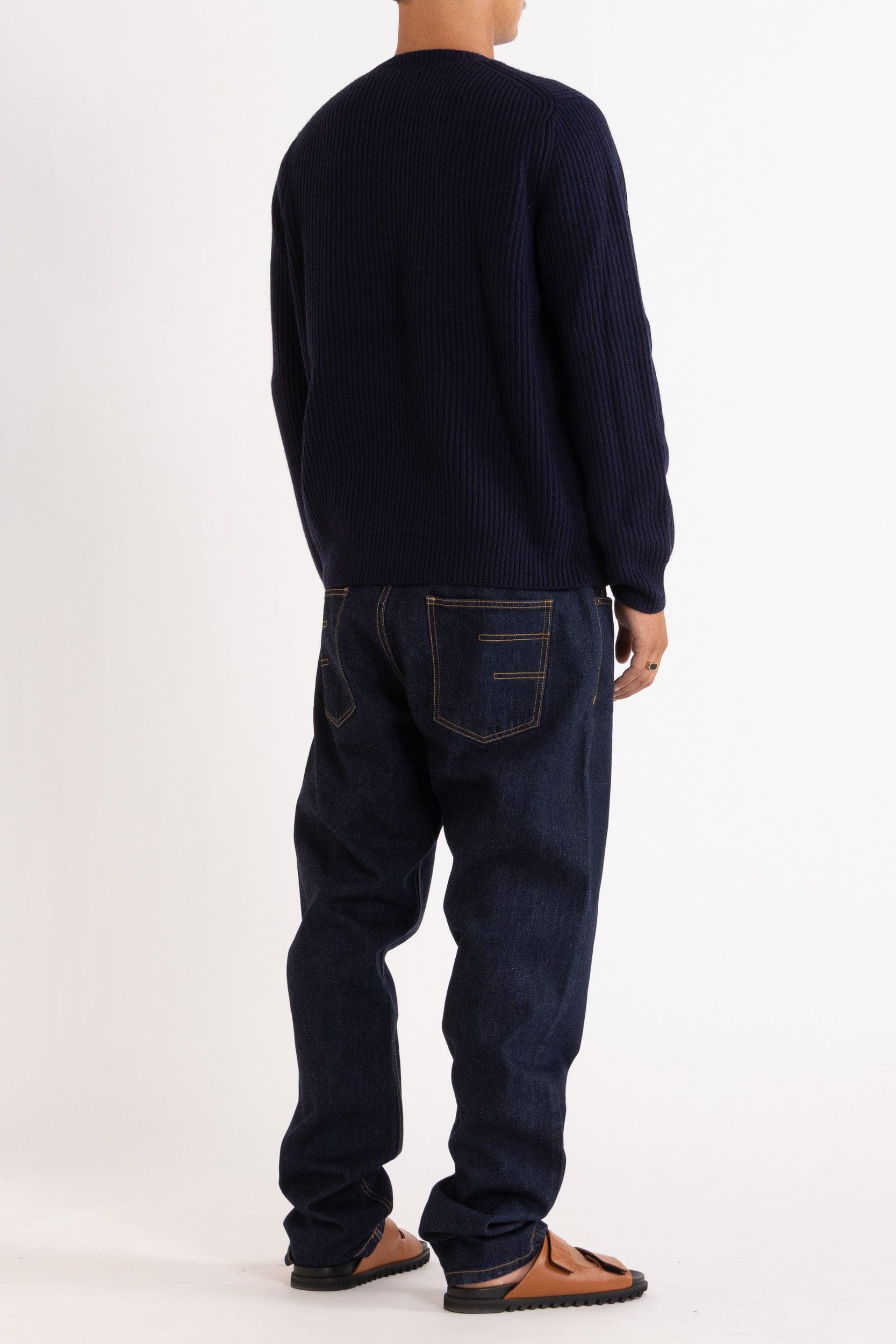 Marcus Wool-Cashmere Crew Sweater