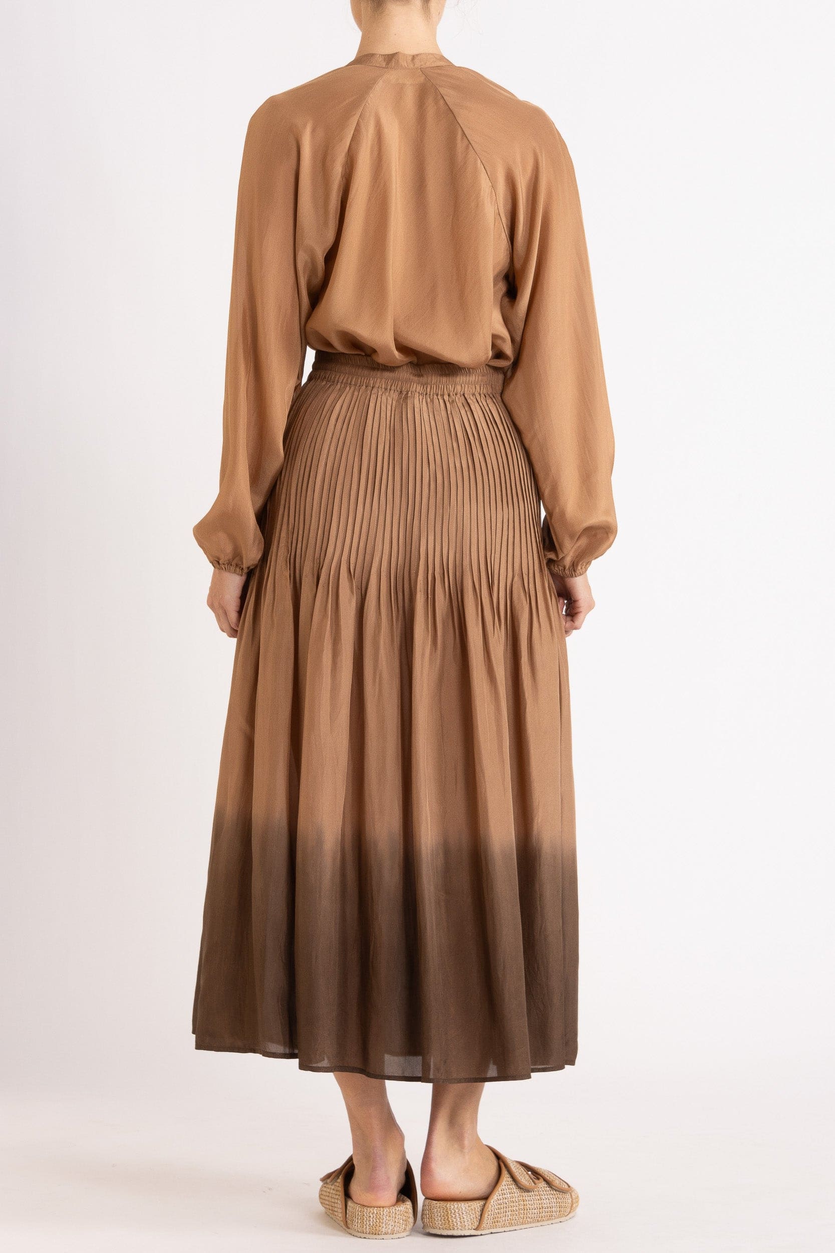 Ottavia Silk Dip-Dye Skirt