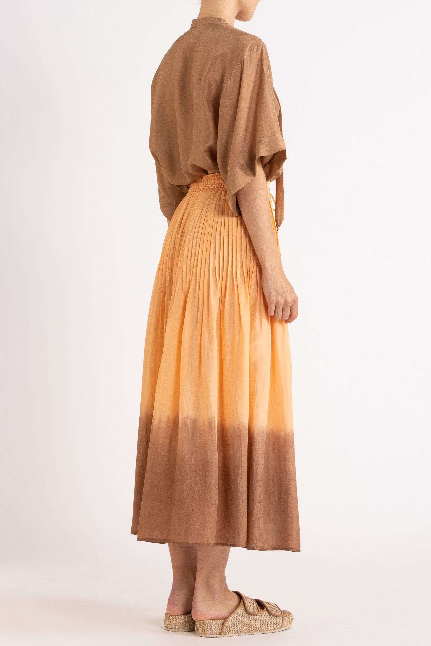 Ottavia Silk Dip-Dye Skirt