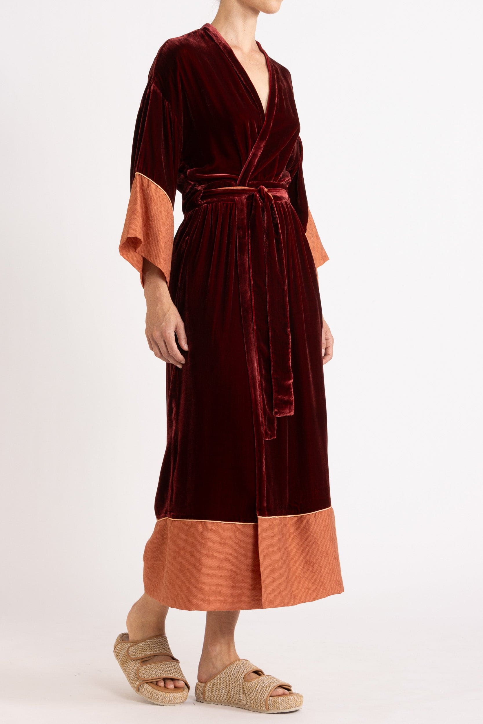 Deme Velvet Satin Duster