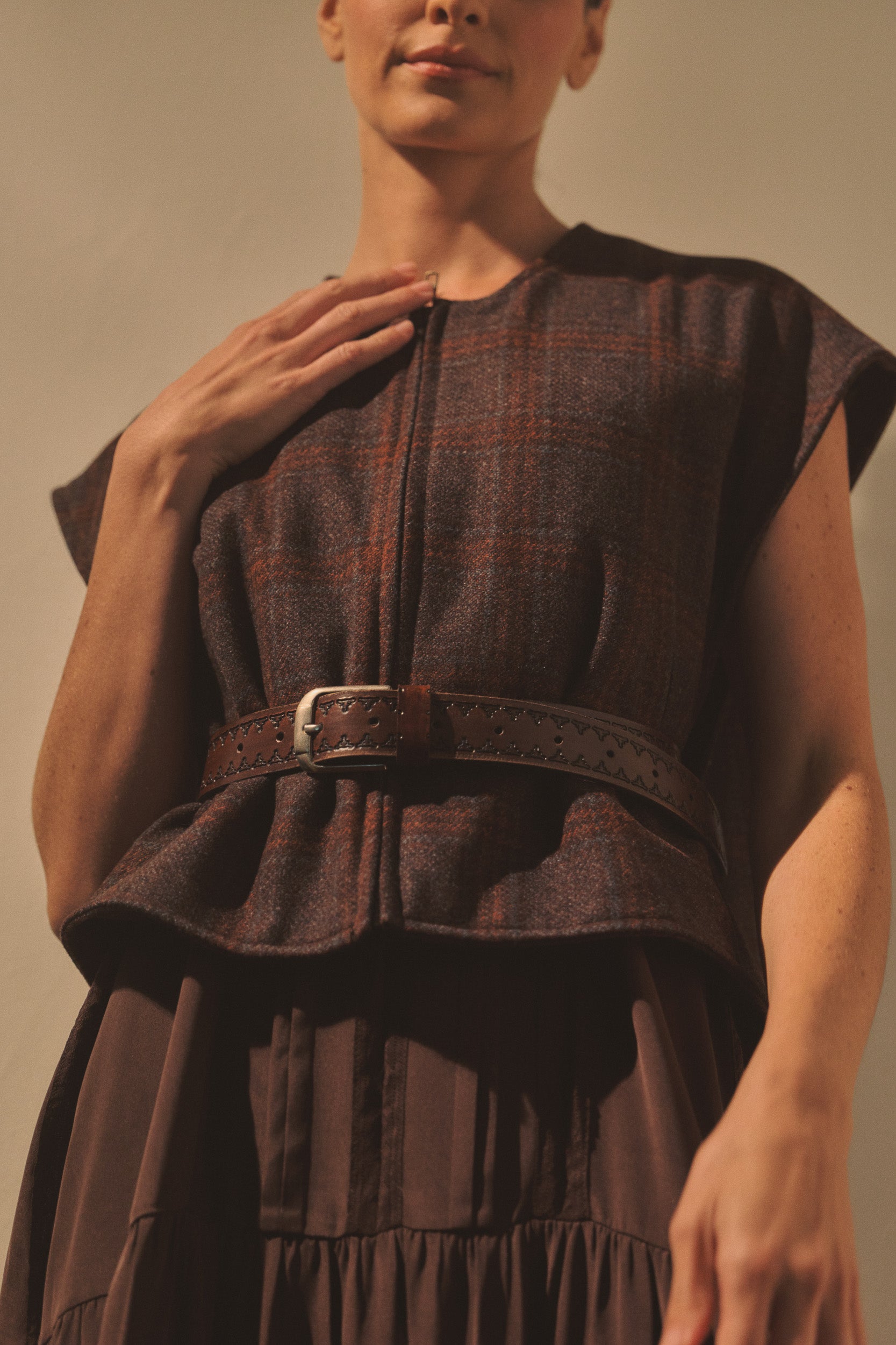 Kimberley Embossed Leather Belt