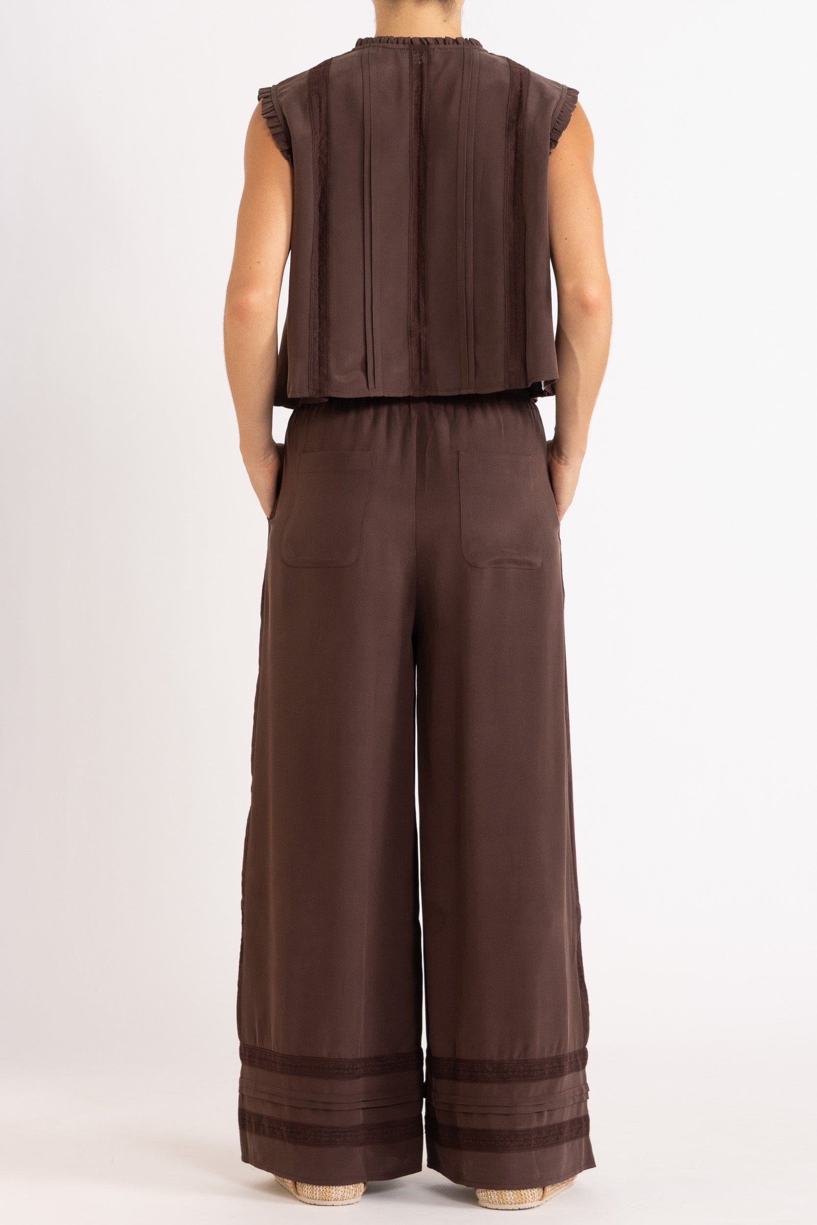 Albrey Silk Crepe Pant