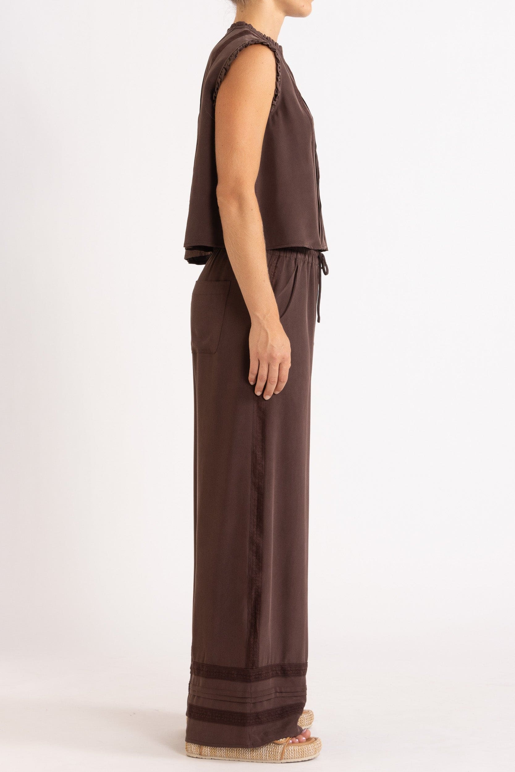 Albrey Silk Crepe Pant