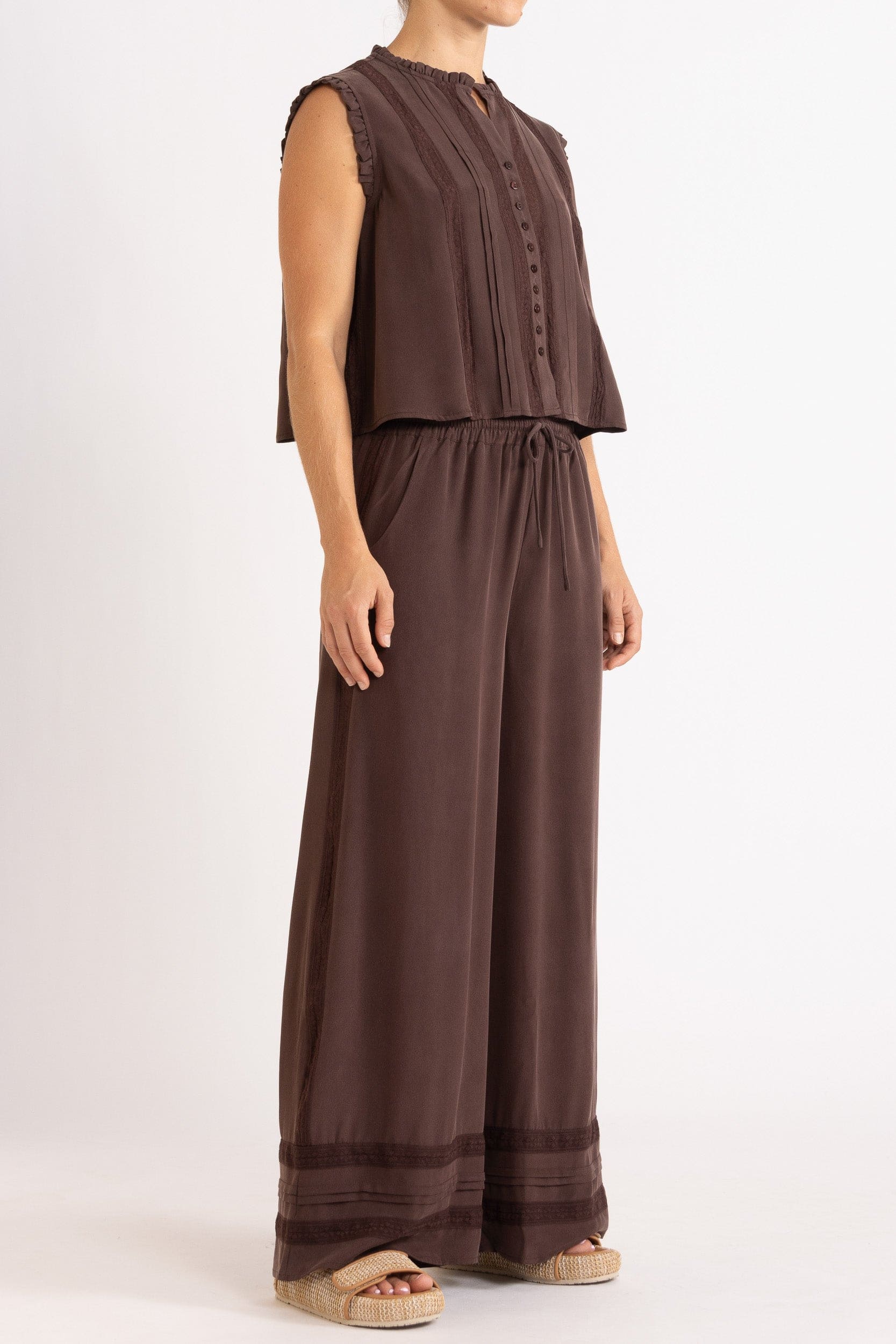 Albrey Silk Crepe Pant