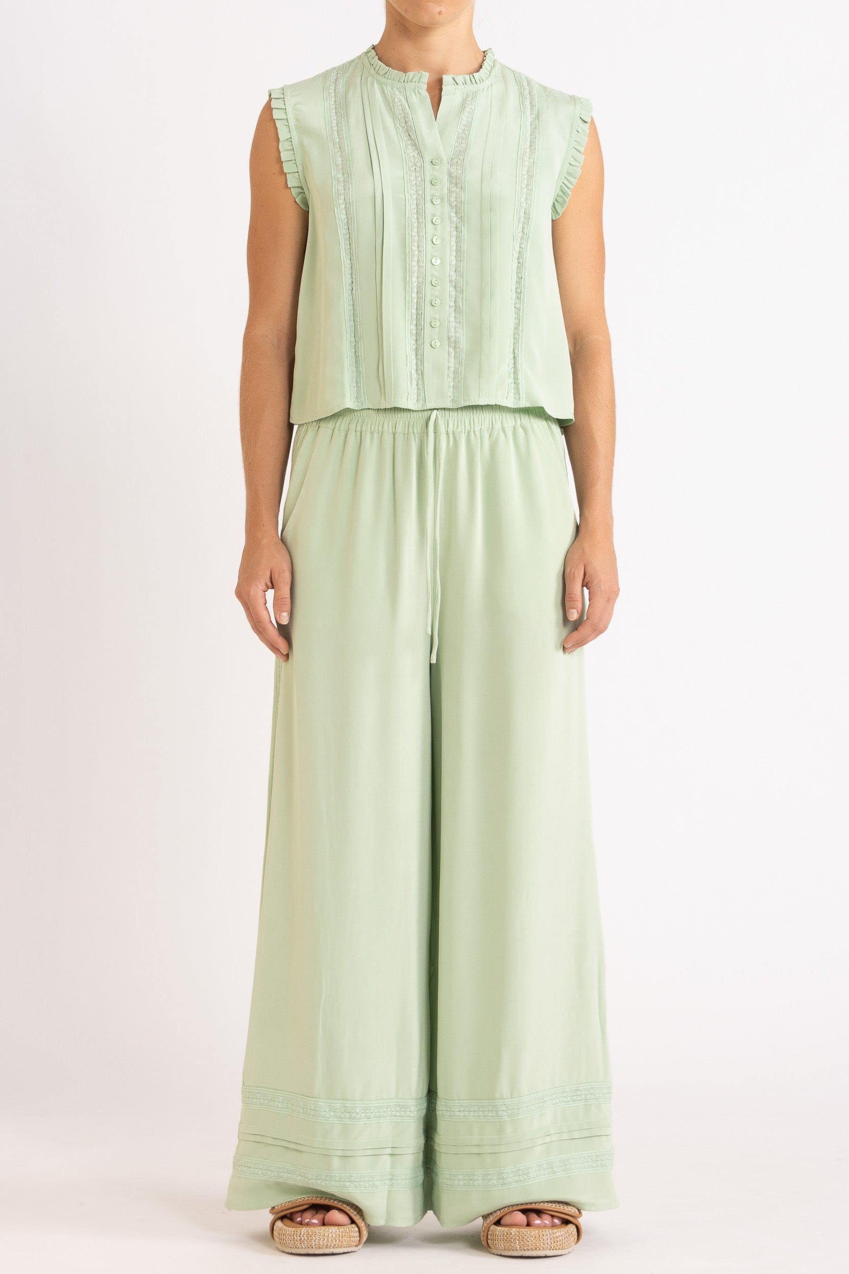 Albrey Silk Crepe Pant