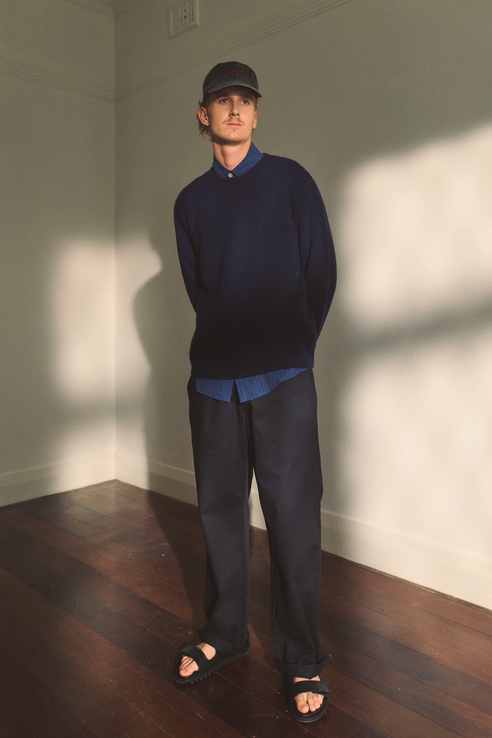 Marcus Wool-Cashmere Crew Sweater