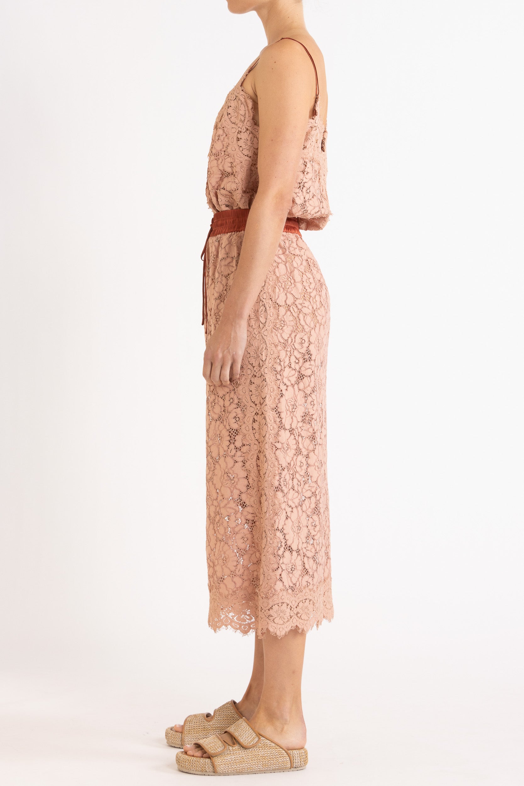 Tilly Drawstring Lace Skirt