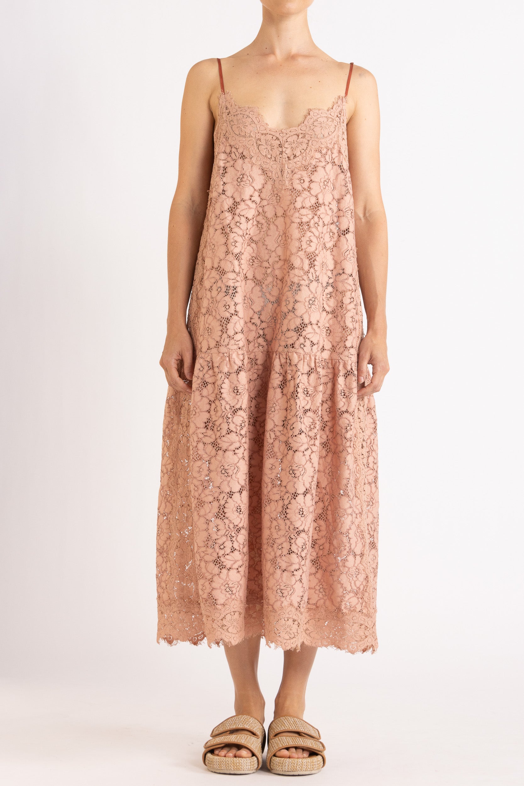 Tilly V Neck Lace Dress