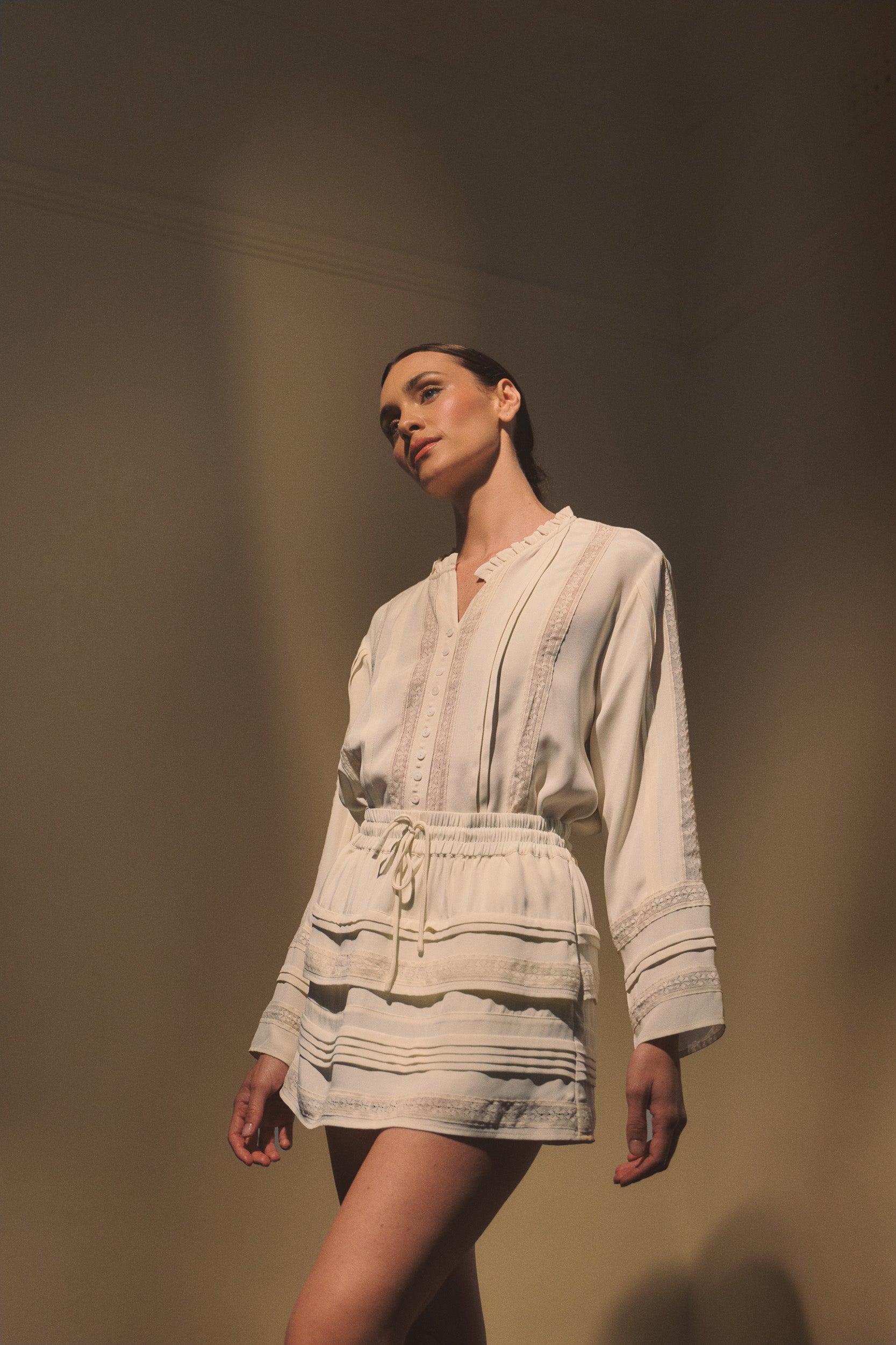 Albrey Silk Crepe Short