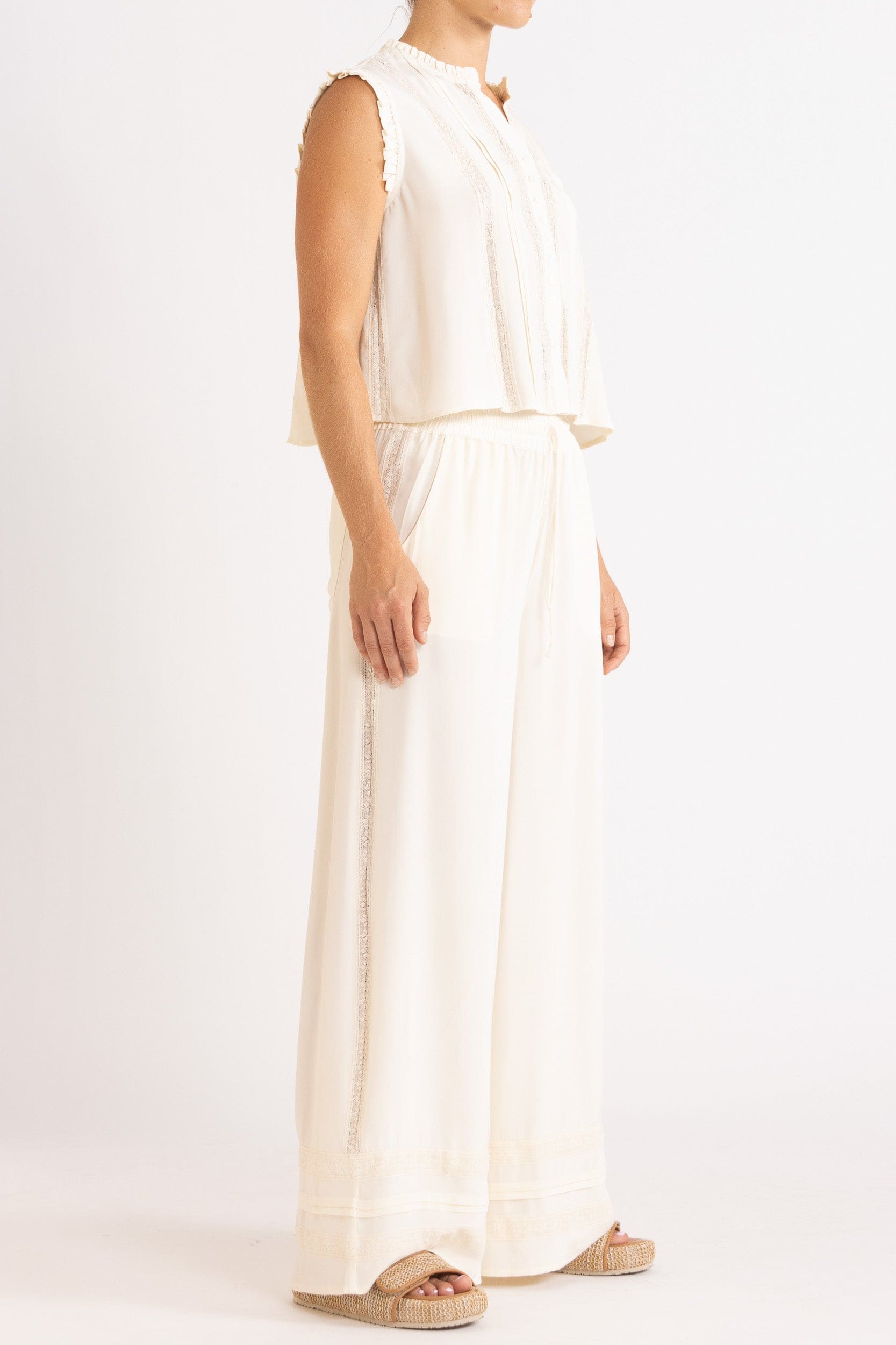 Albrey Silk Crepe Pant