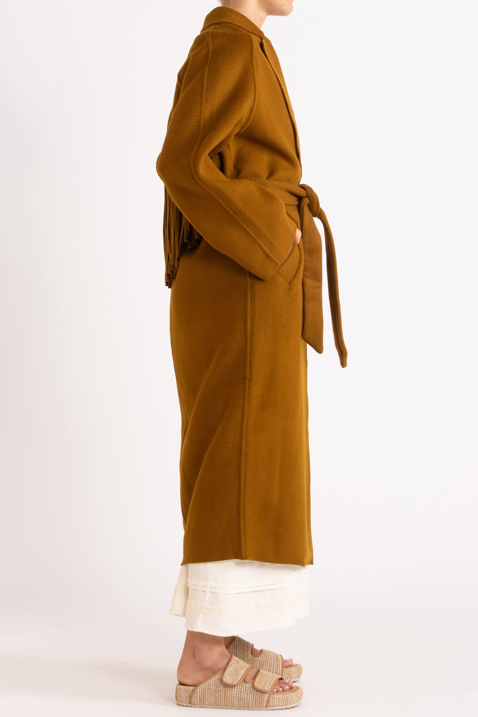 Georgia Wool Fringe Coat