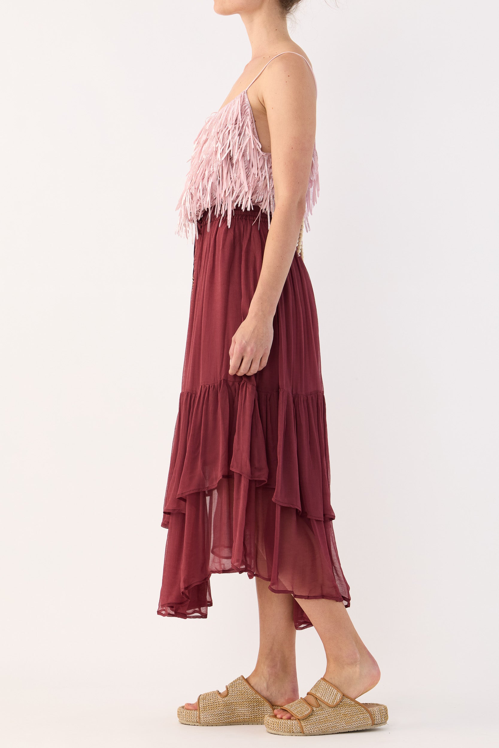 Lucinda Crinkle Chiffon Tiered Skirt