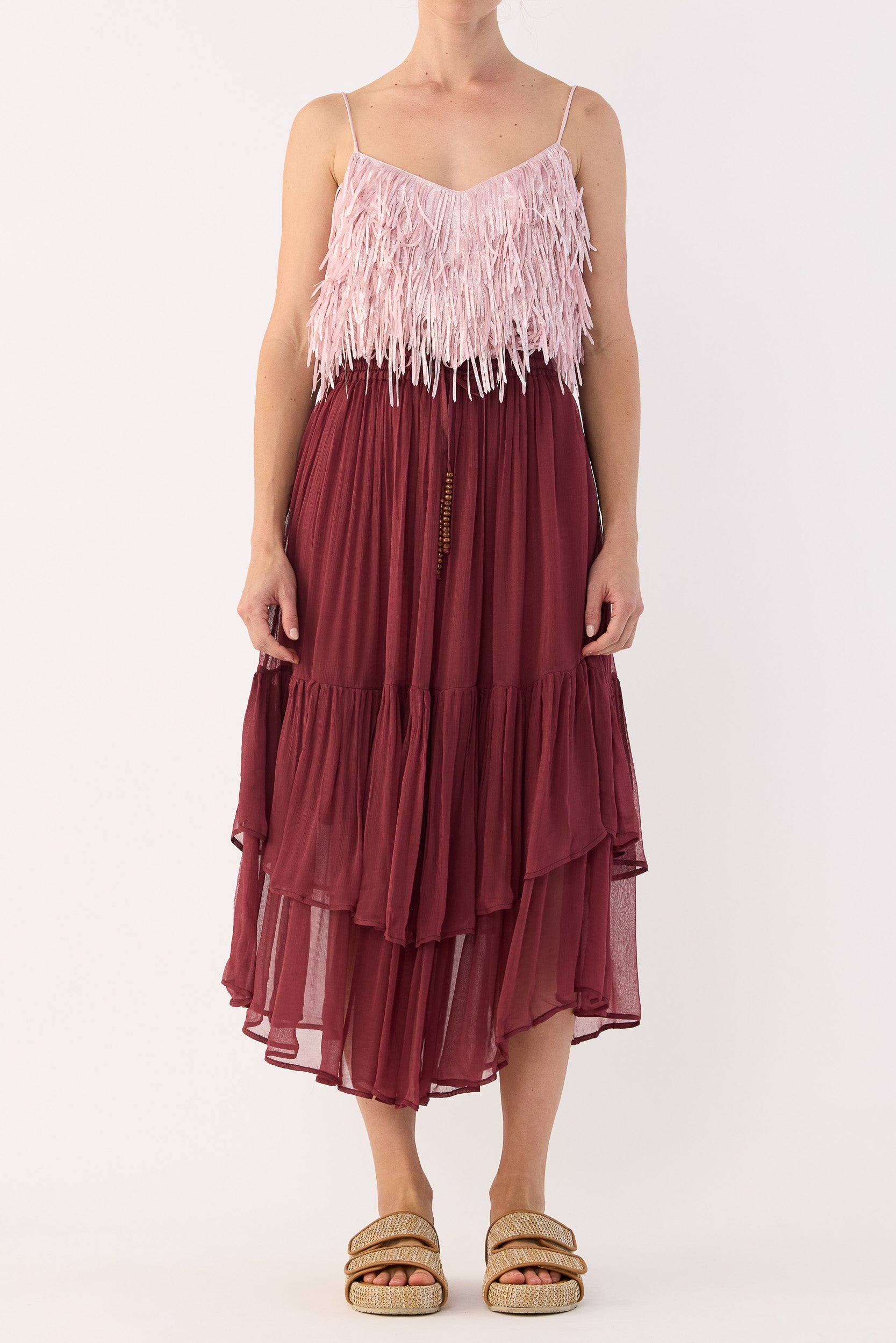 Lucinda Crinkle Chiffon Tiered Skirt