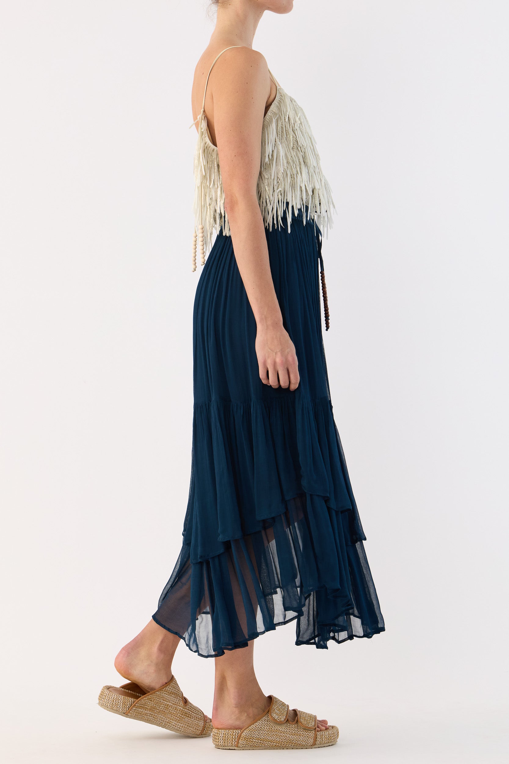 Anna Mae Metallic Tassel Cami