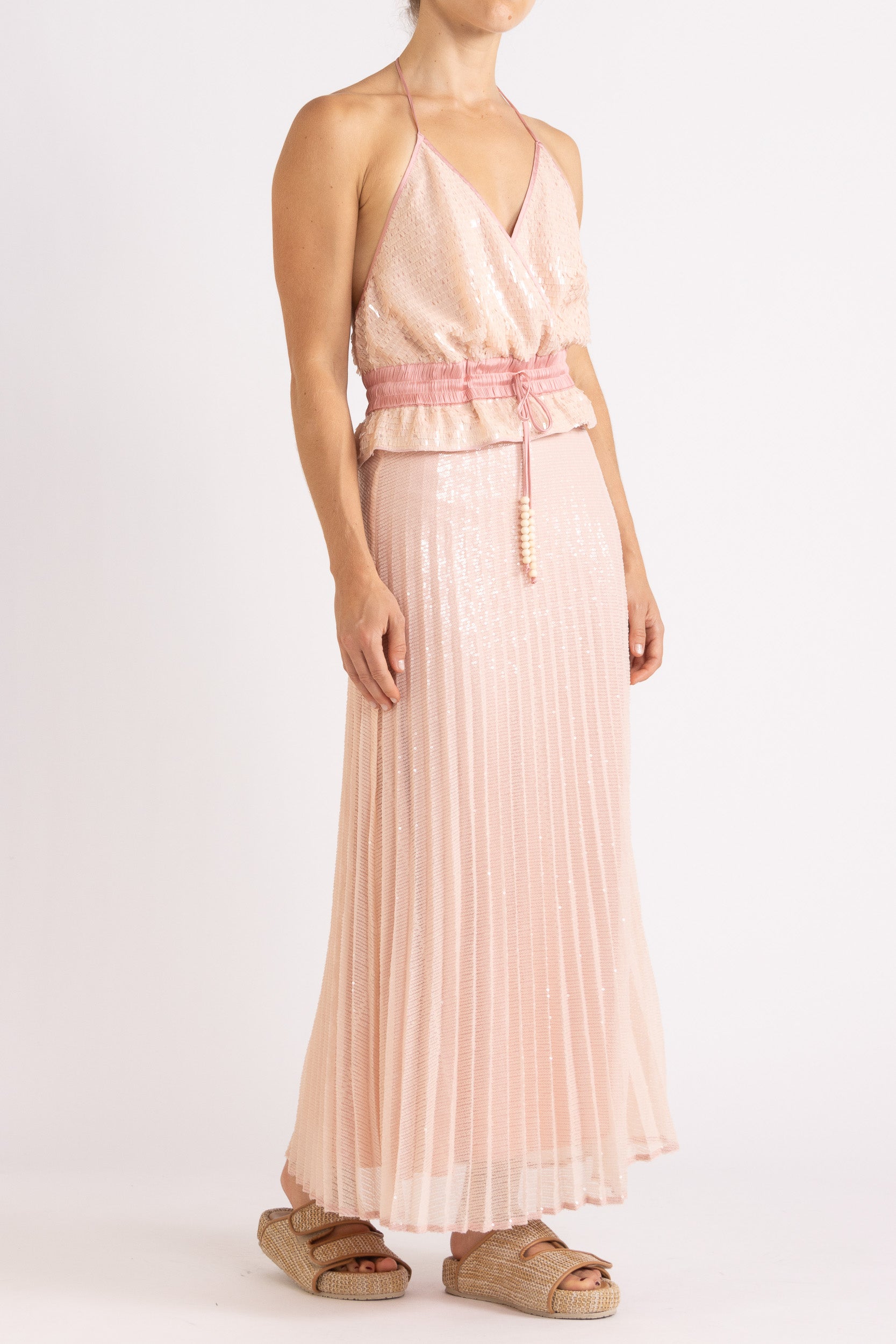 Marella Halter Neck Sequin Top