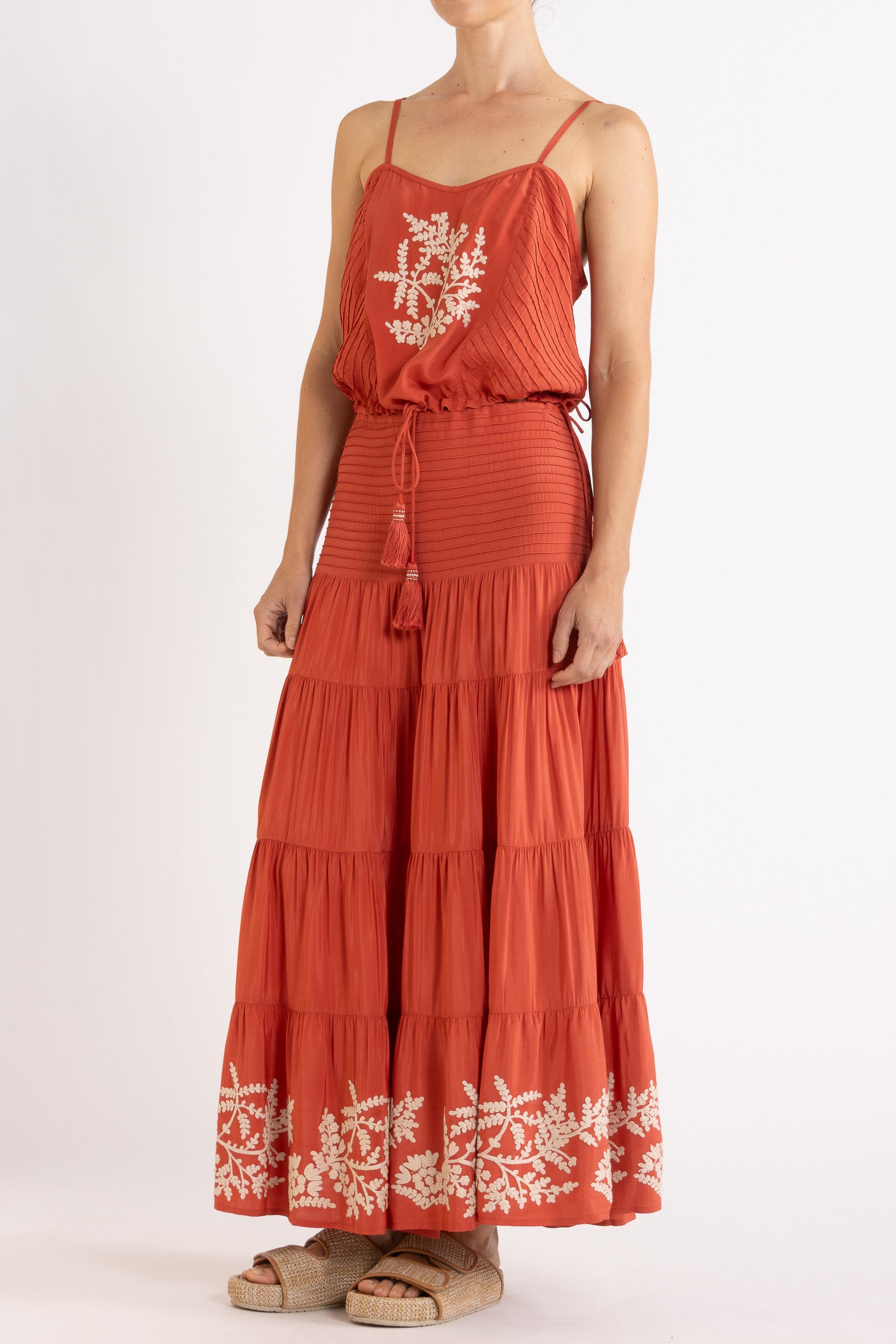 Elsie Embroidered Cami Raspberry